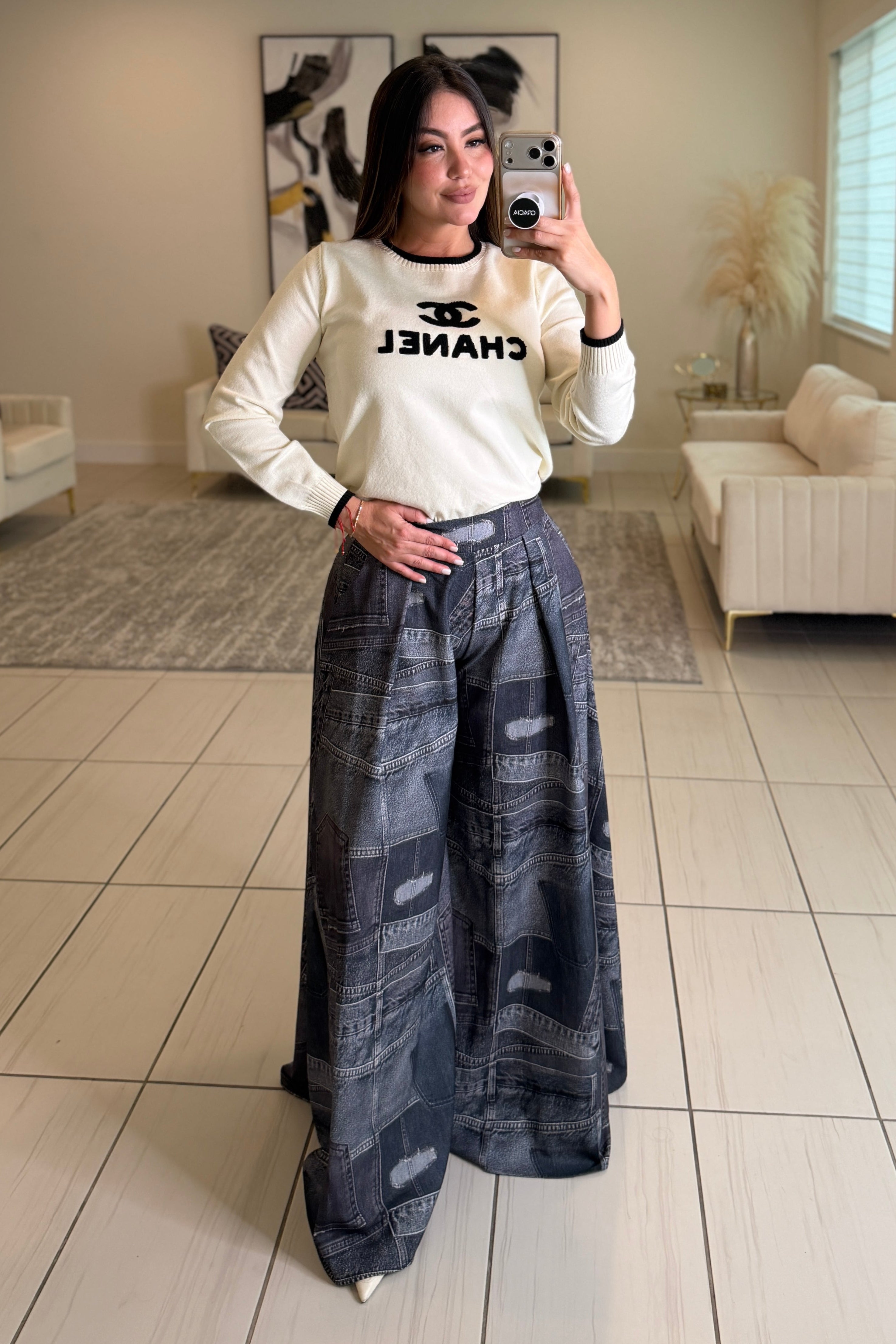 Signature Elegance Black Palazzo Pants