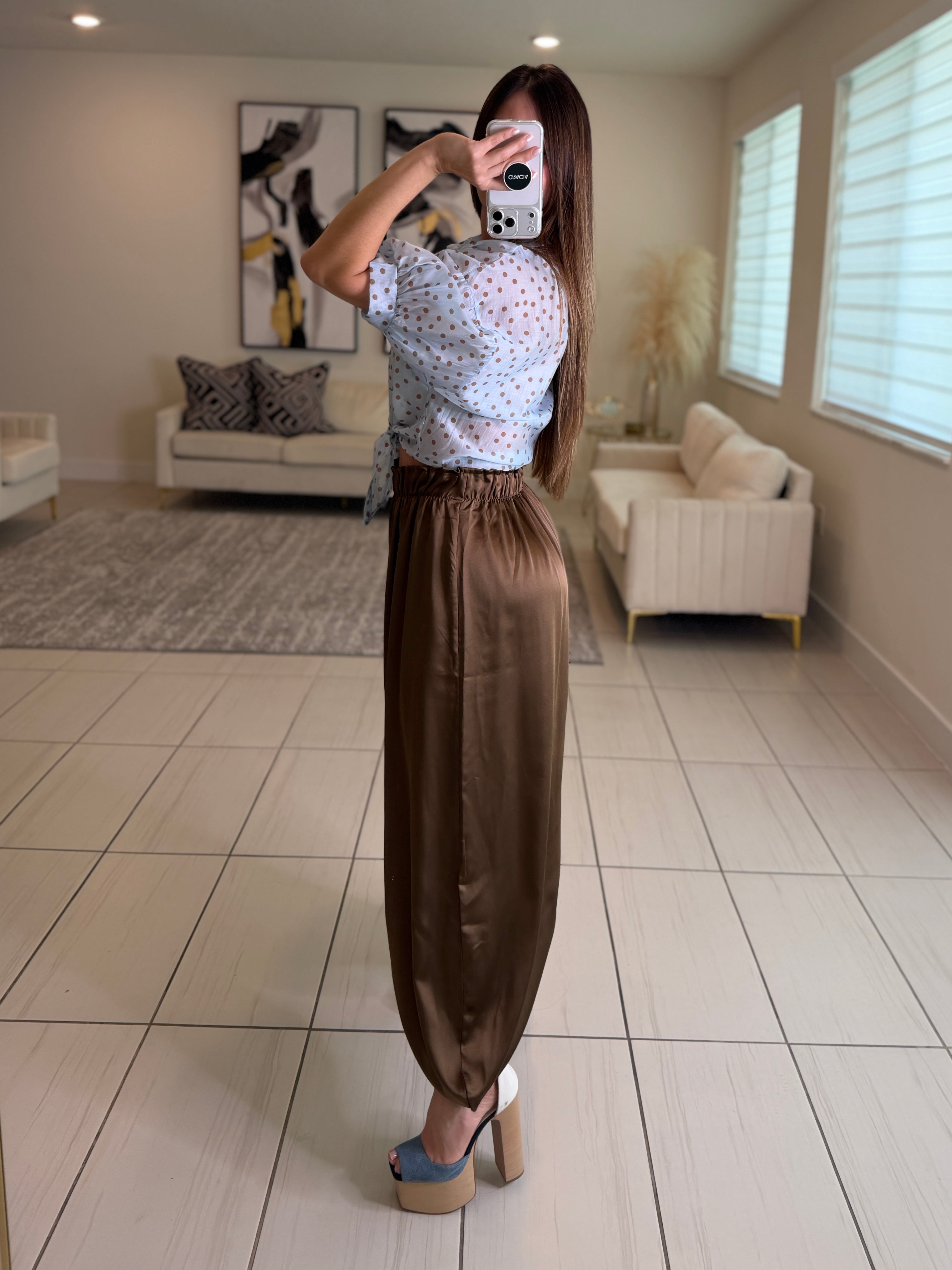 Fabulosity Brown Balloon Pants