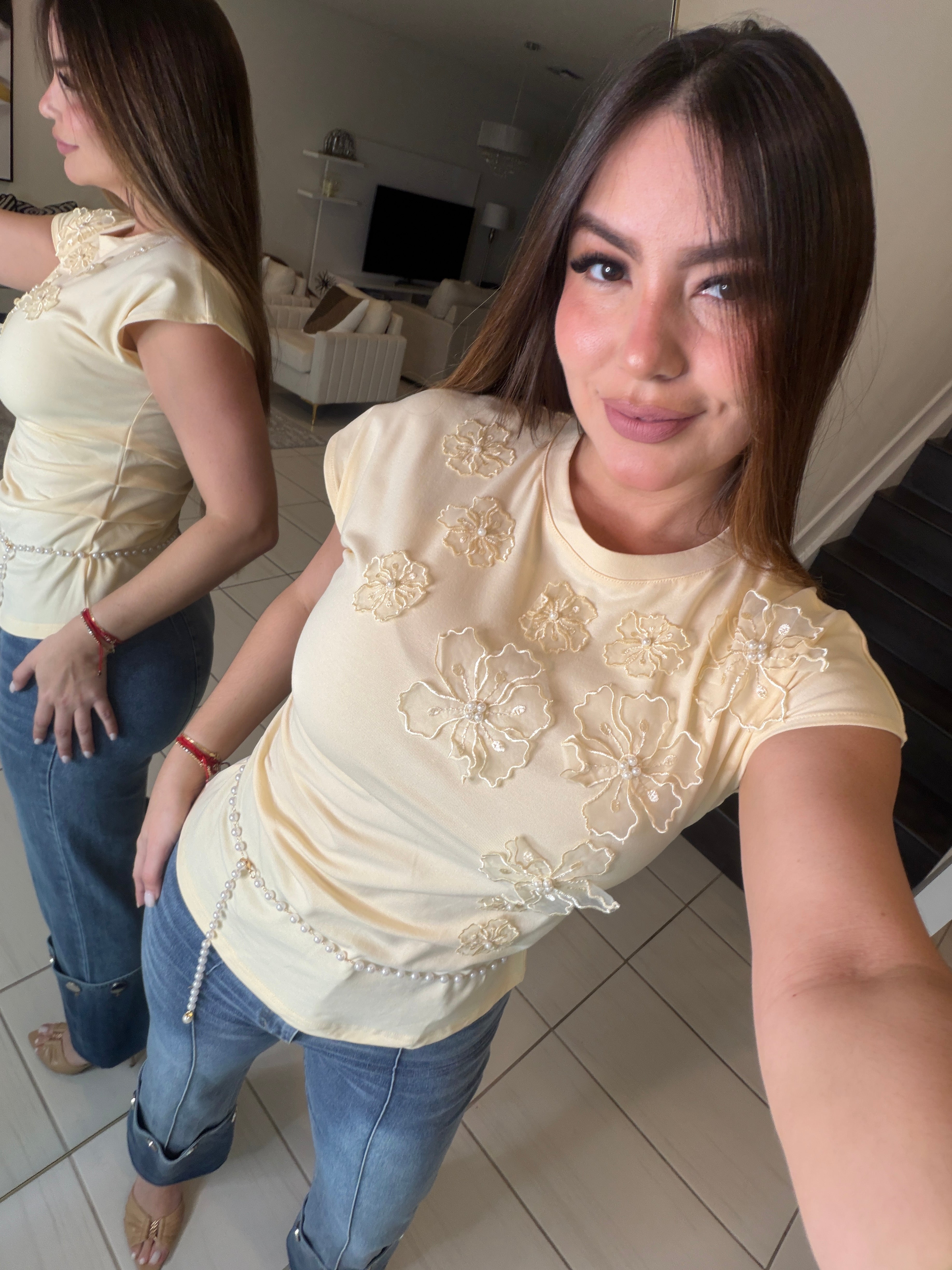 Enchanted Flower Yellow Tshirt