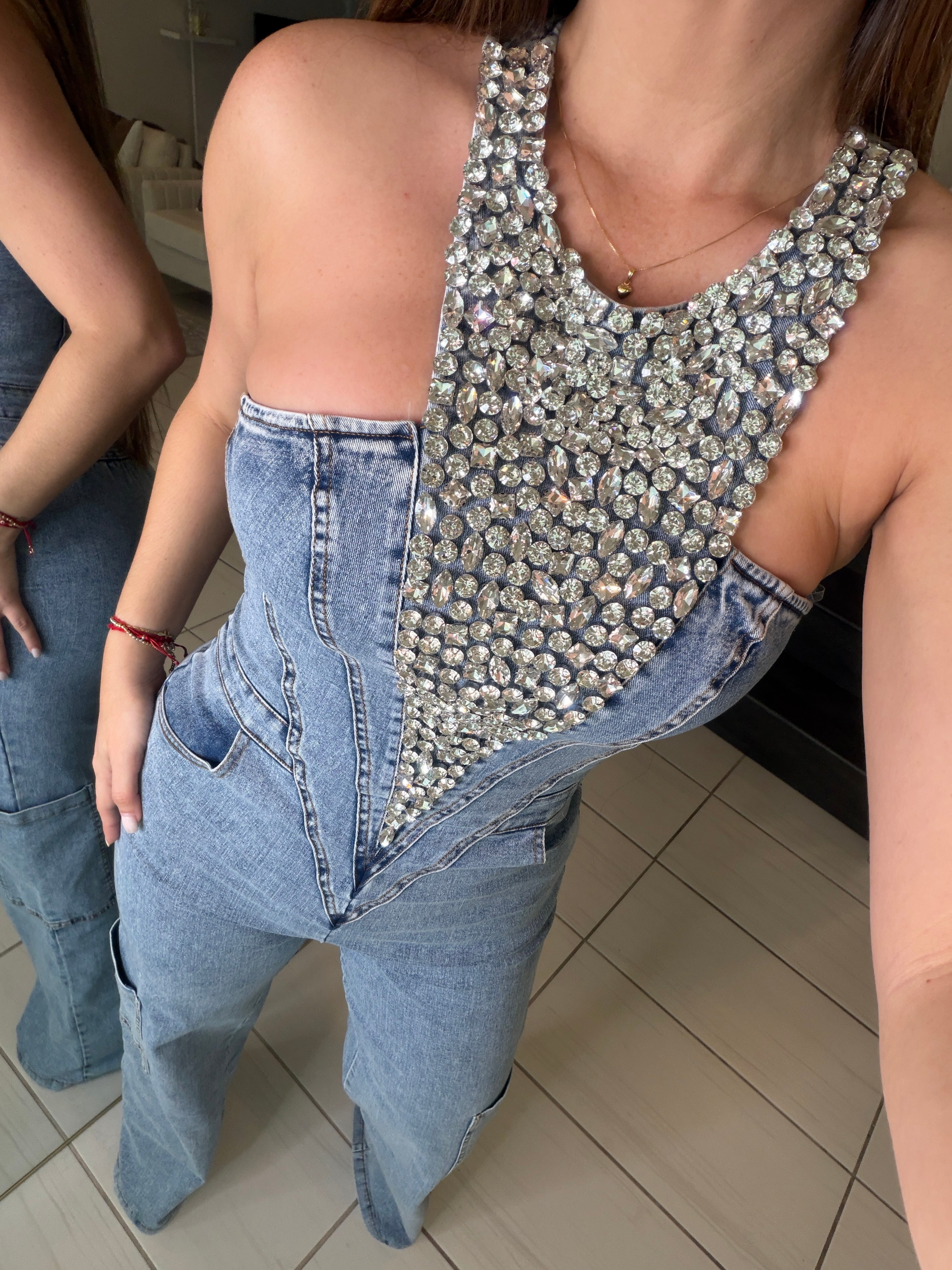 Divine Incantation Denim Jumpsuit