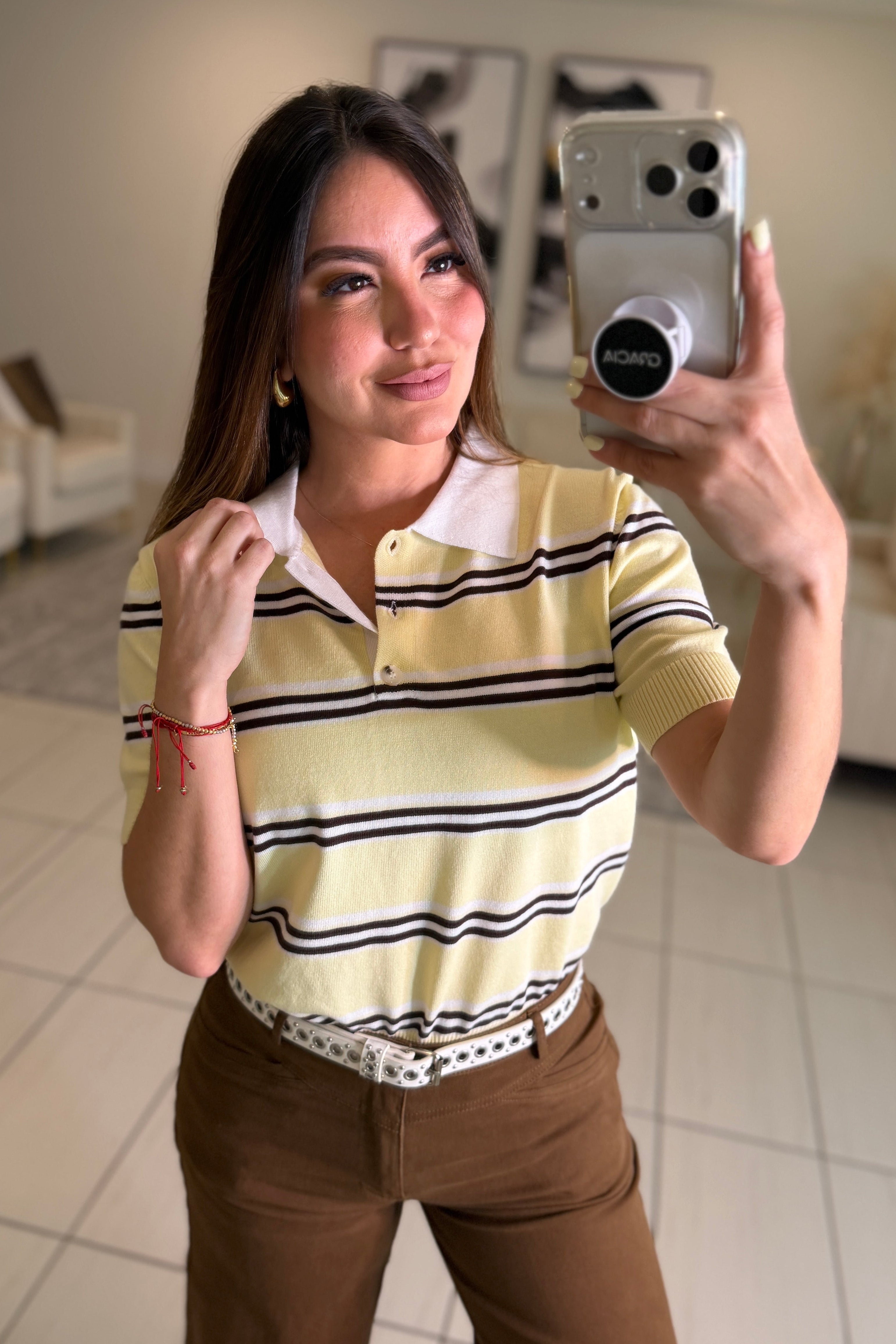 Sweet Stripes Yellow Top