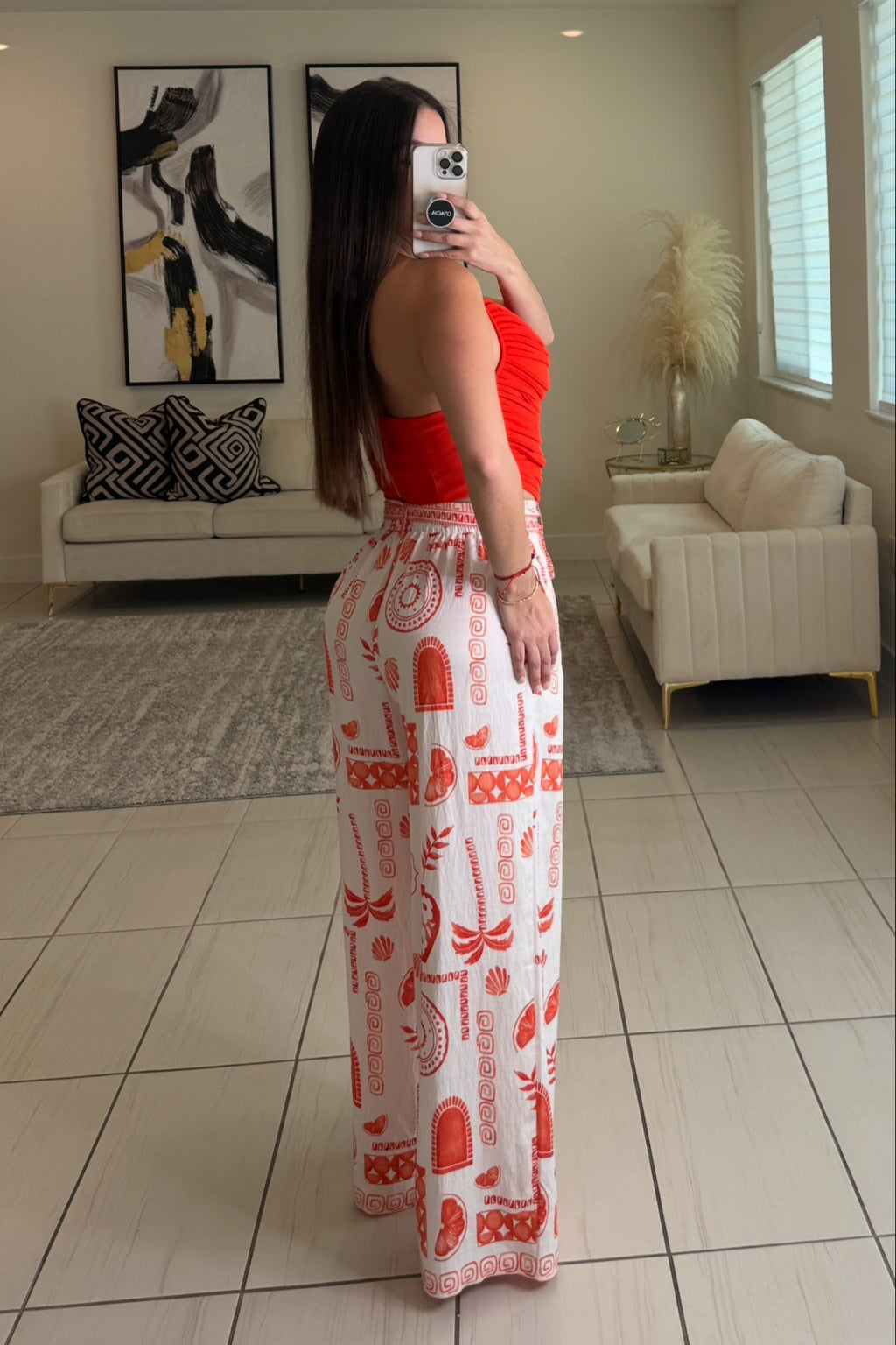 Mediterranean Bliss Red Pants