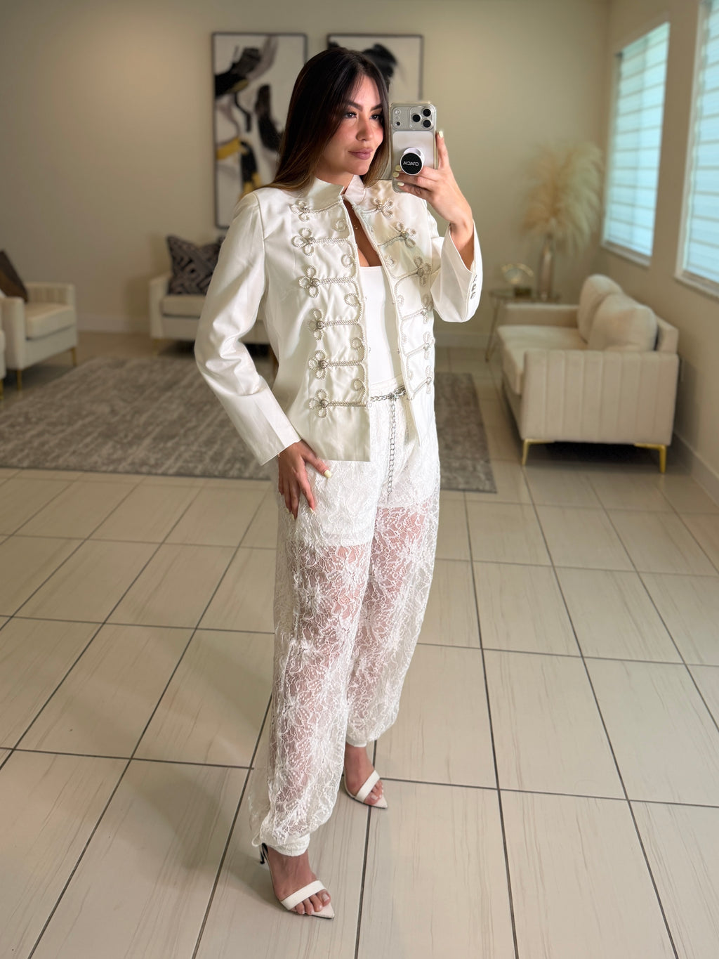 Napoleon White Blazer