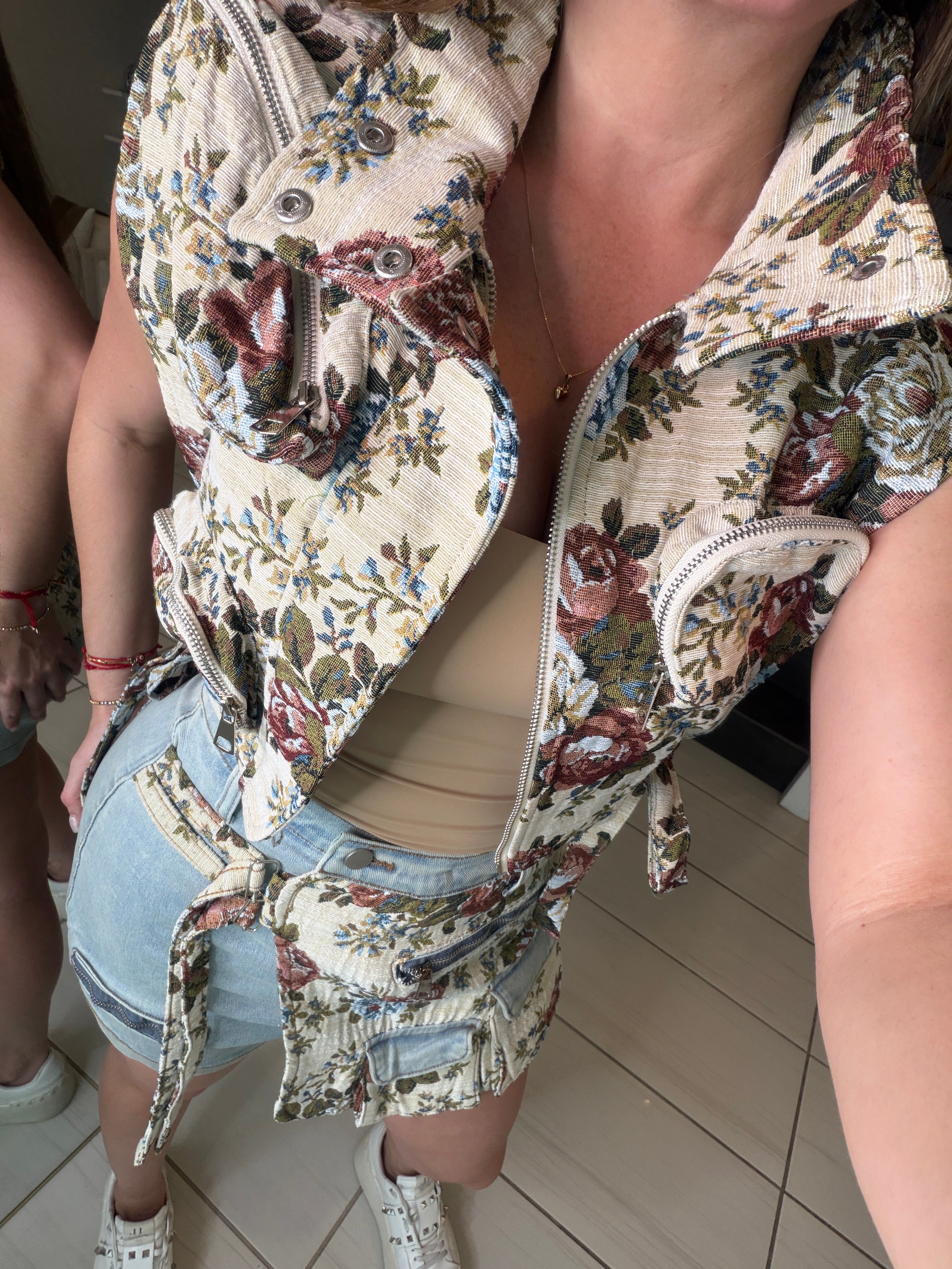 Mediterranean Denim Short Set