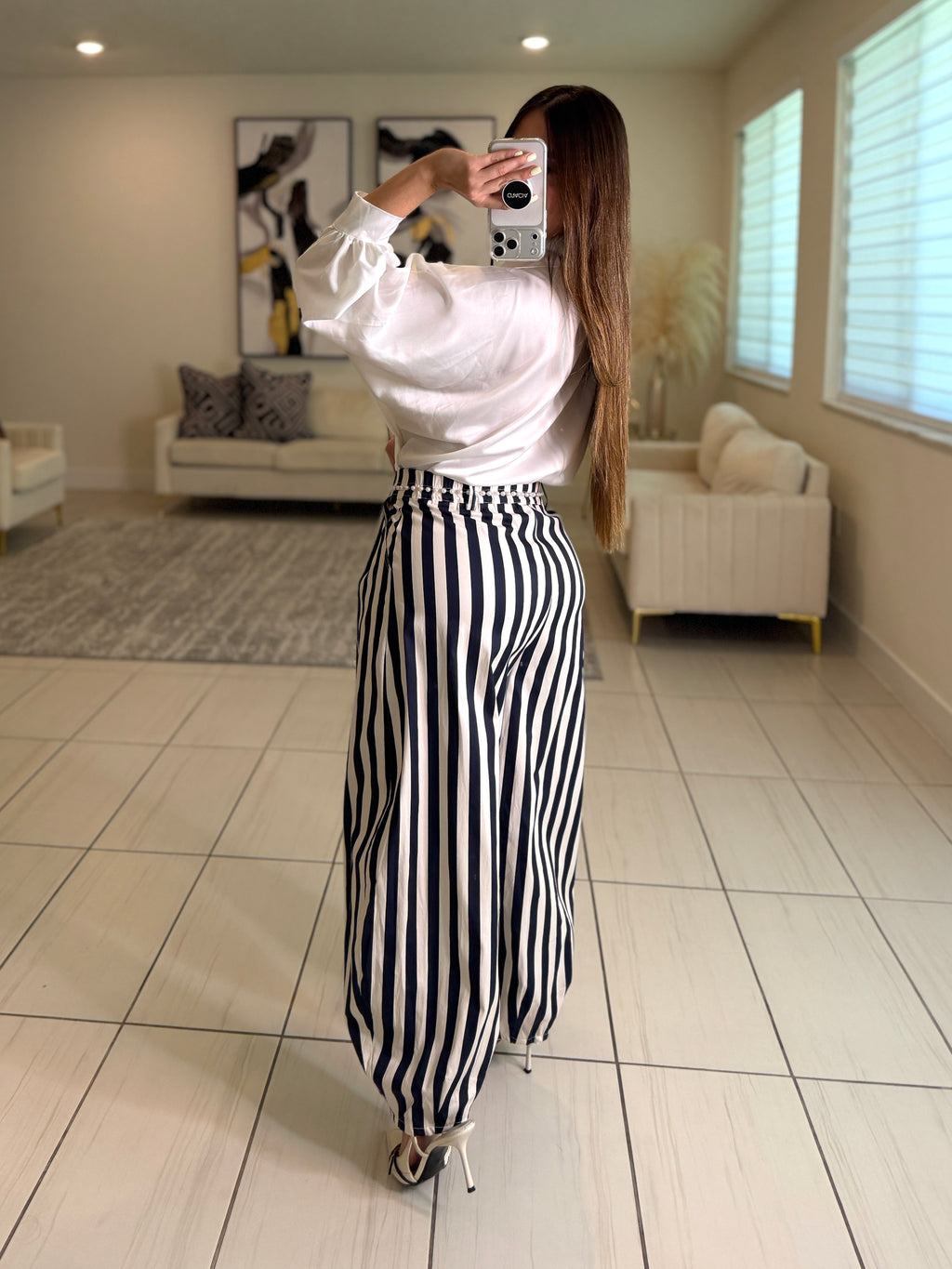 Gravity Stripes Navy Blue Pants
