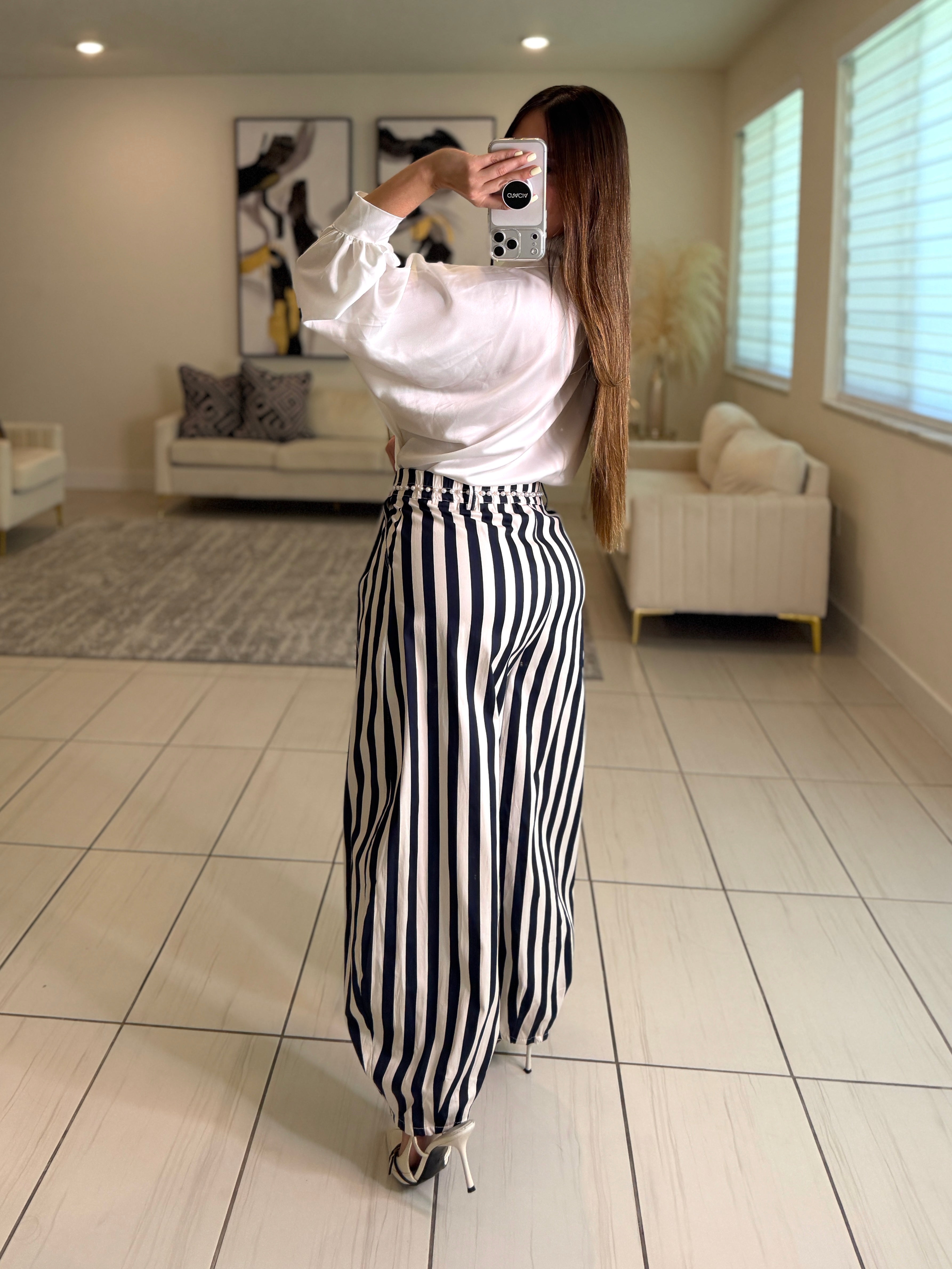 Gravity Stripes Navy Blue Pants