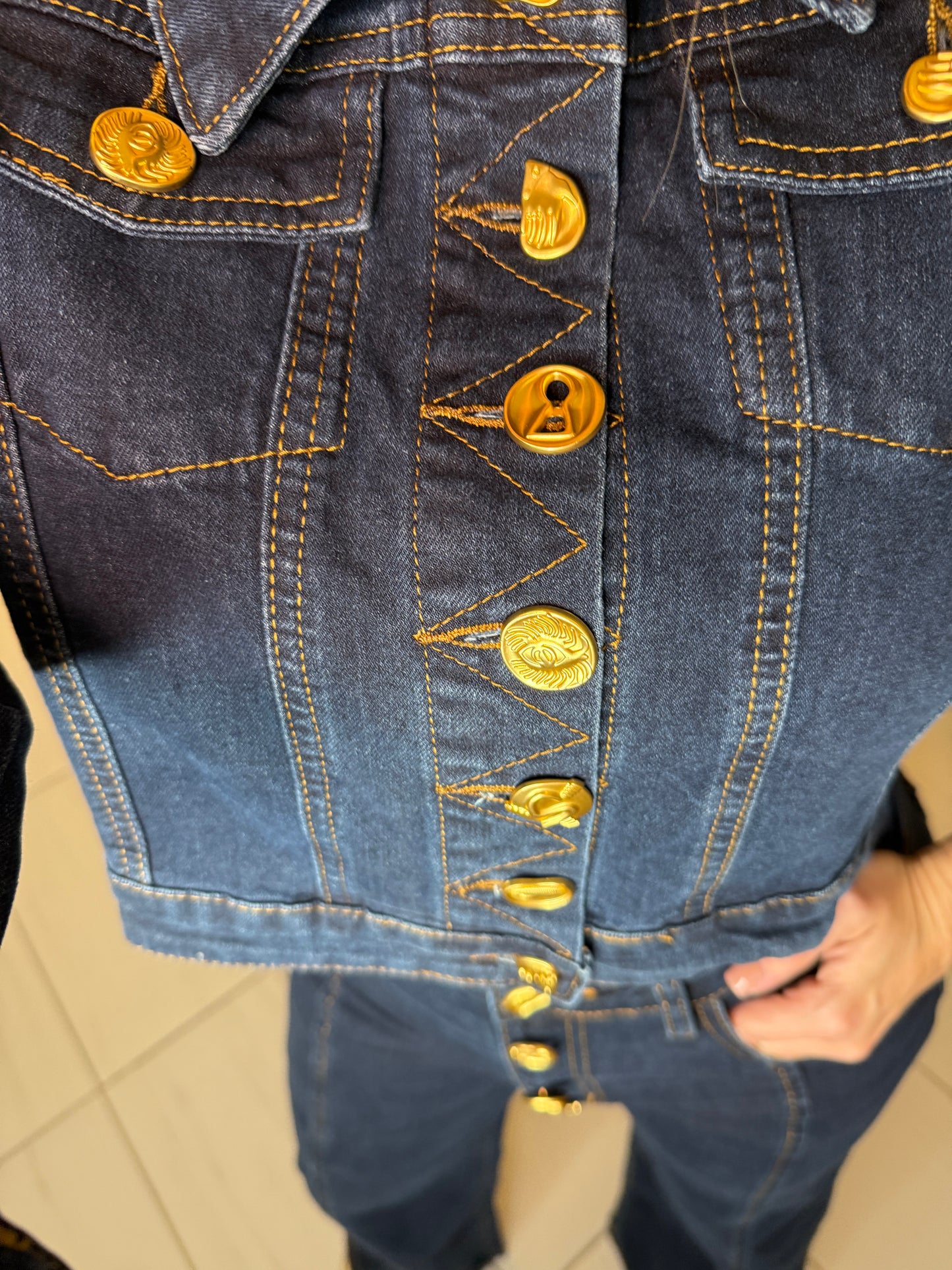 Iconic Elegance Denim Pant Set