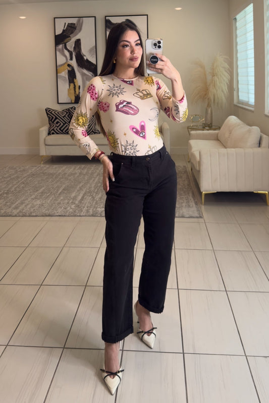 Magical Constellation Beige Top