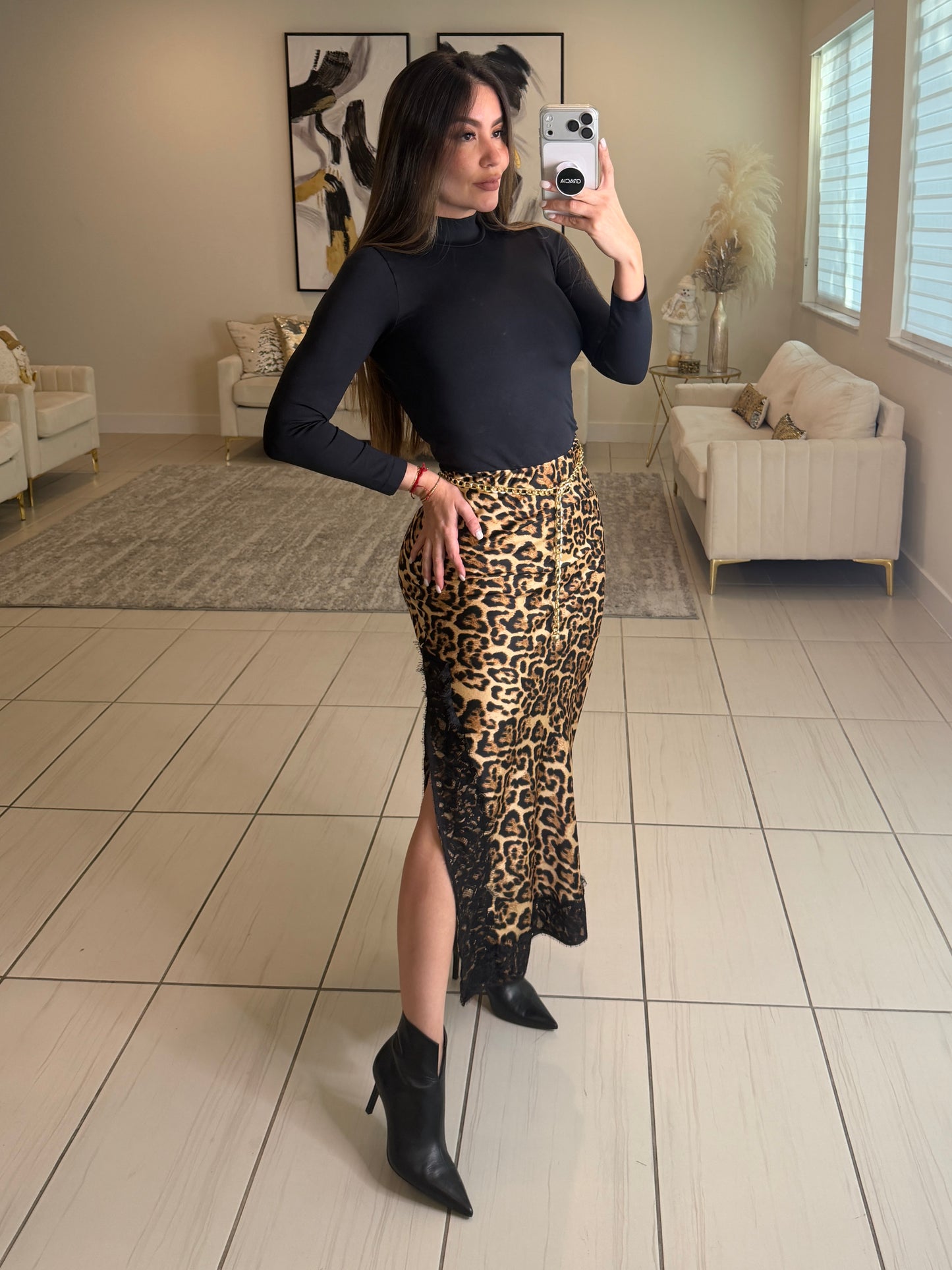 Iconic High Neck Black Basic Top