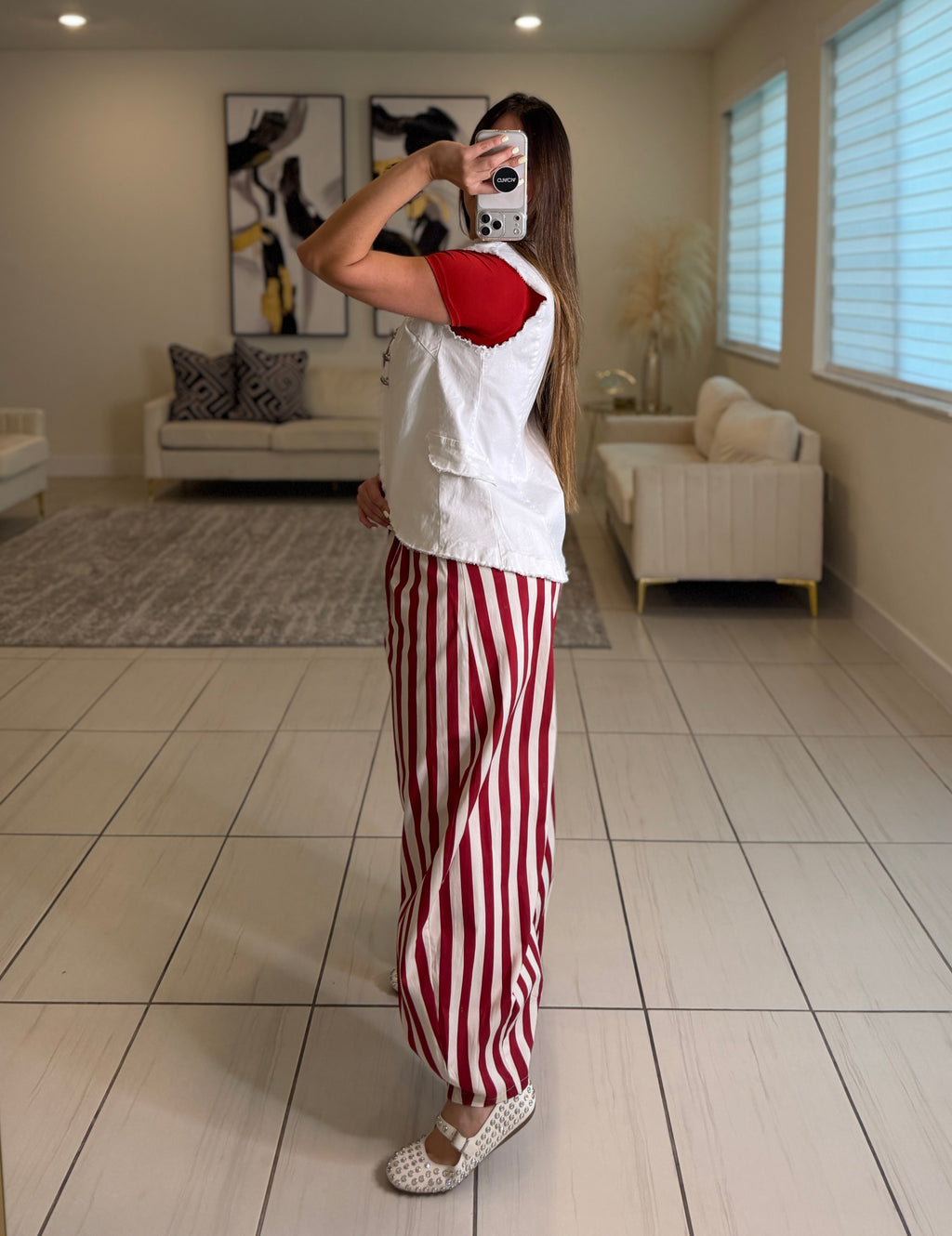 Gravity Stripes Red Pants