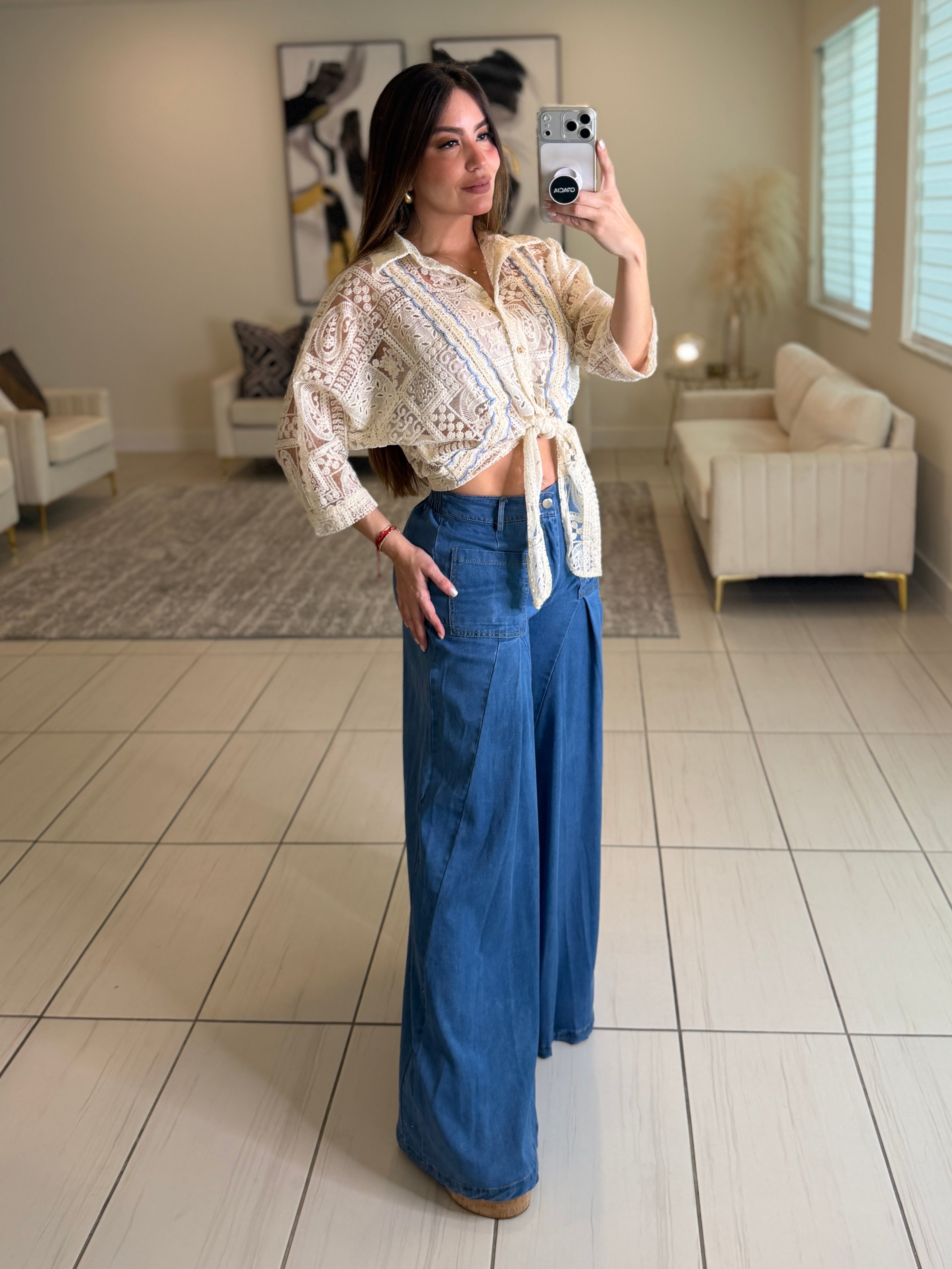 Iconic Flare Soft Denim Pants