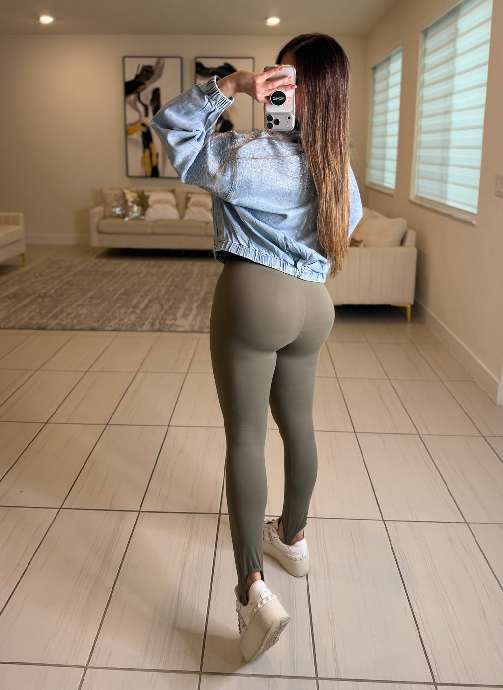 Power Sculpt Olive Green Leggings