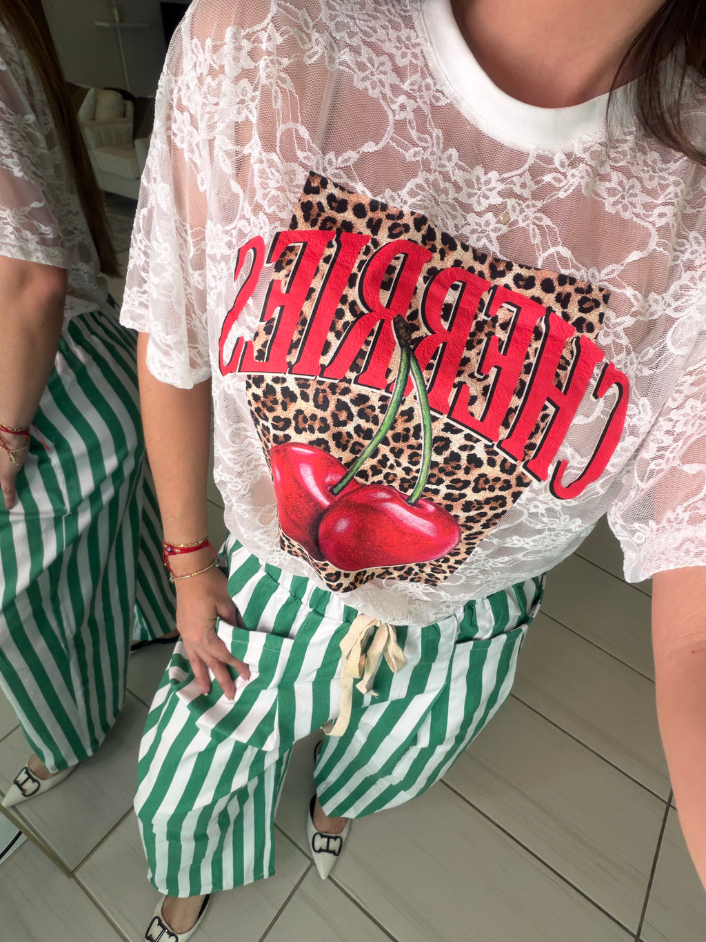 Cabana Stripes Green Pants
