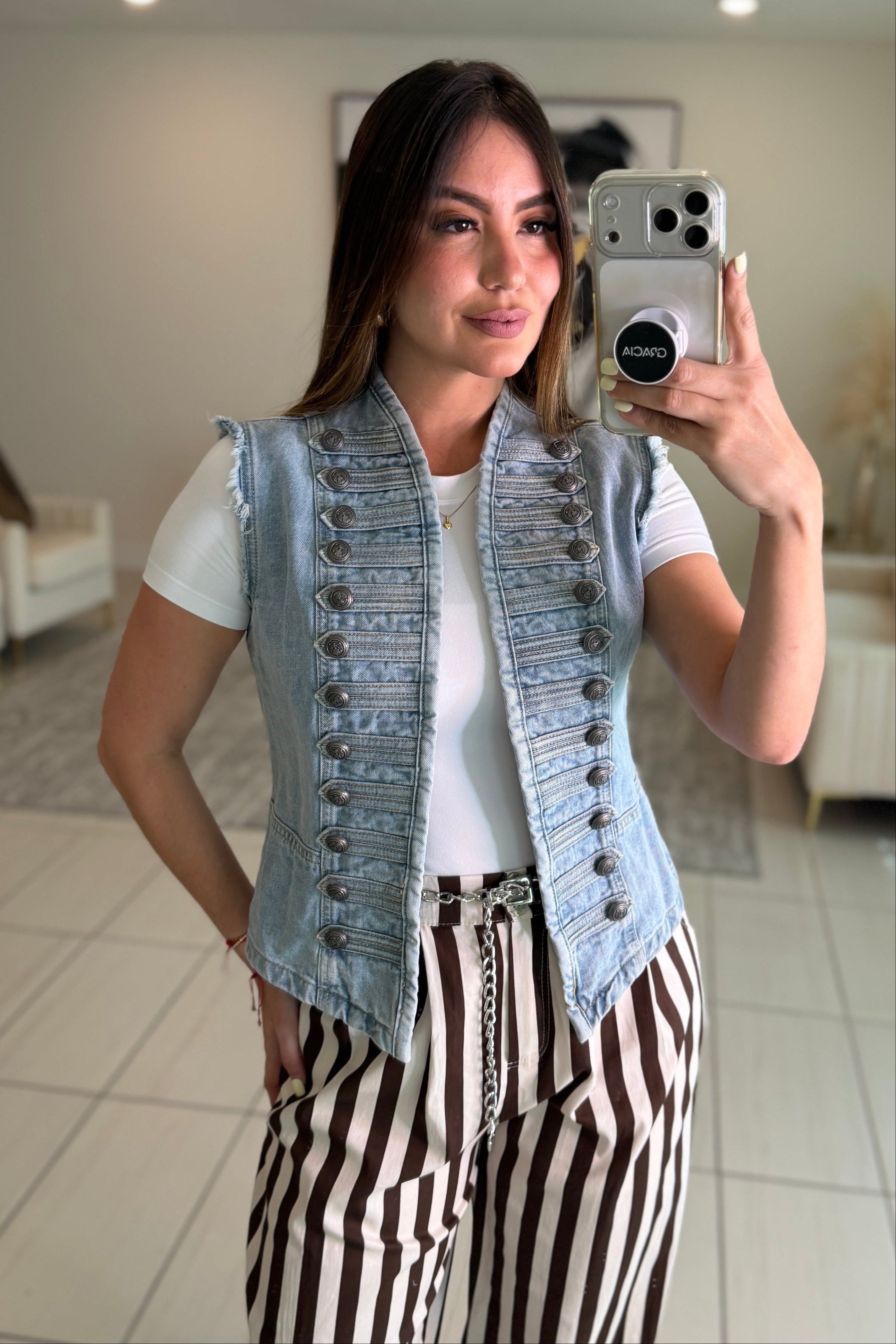 Napoleon Denim Vest Jacket
