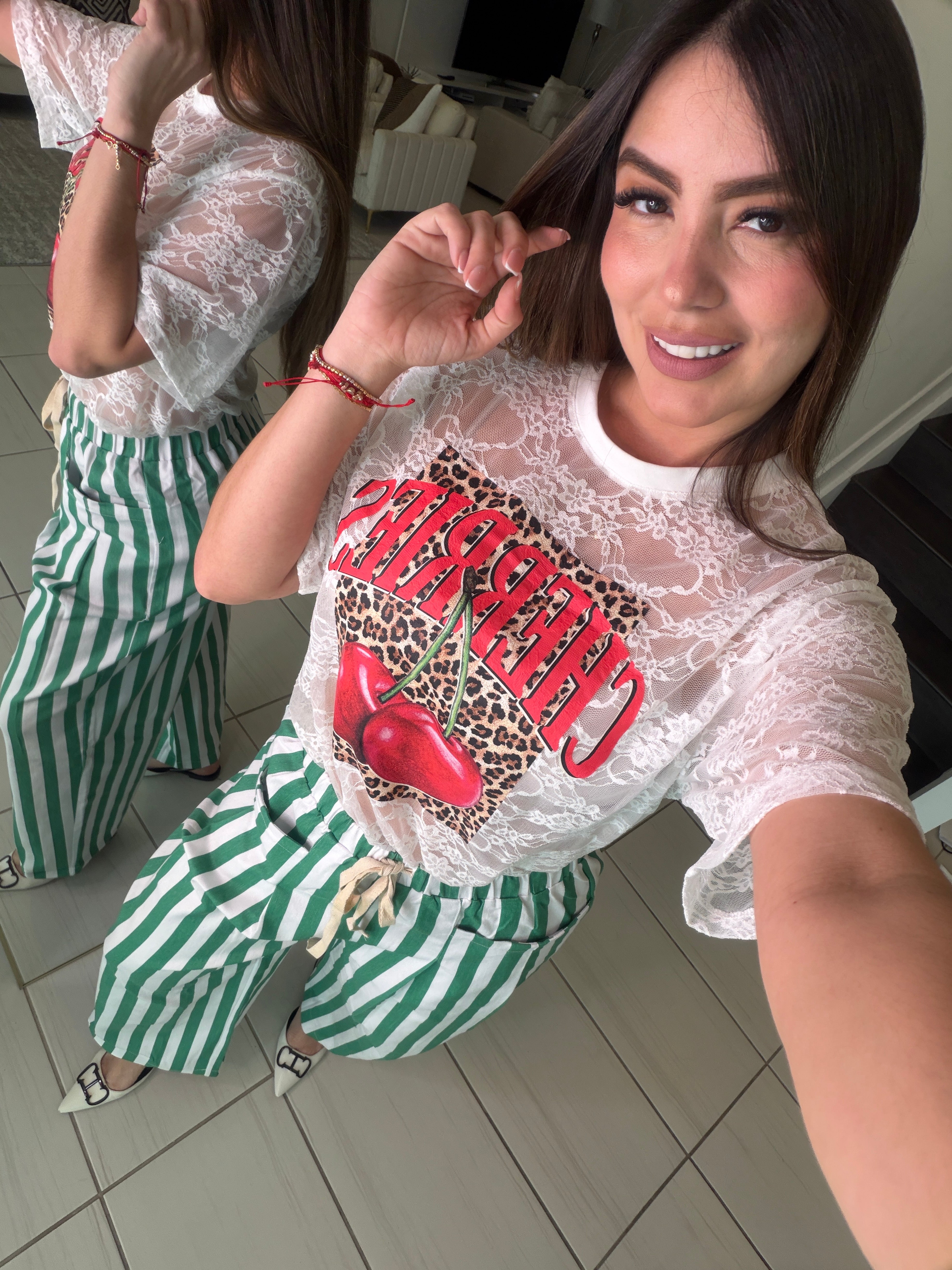 Cherries White Tshirt