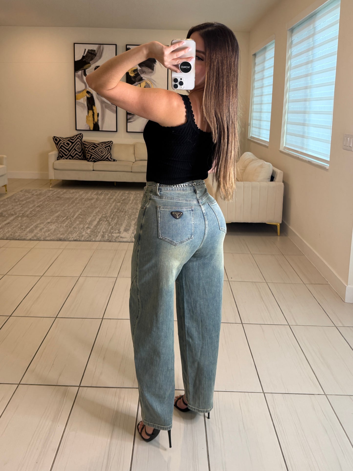 Iconic Barrel Denim Pants