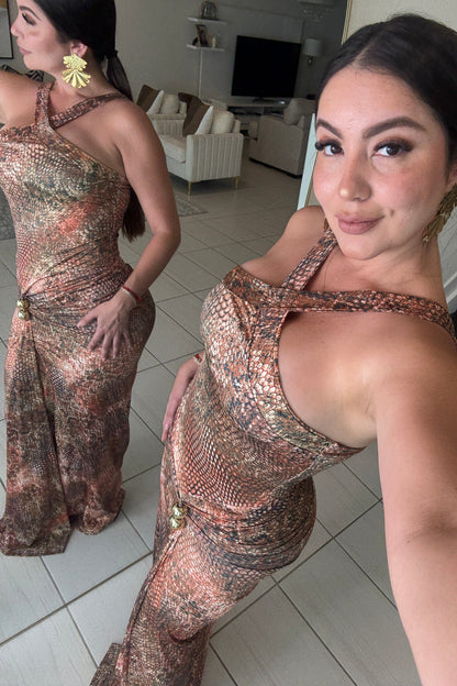 Viper Luxe Ruched Maxi Dress