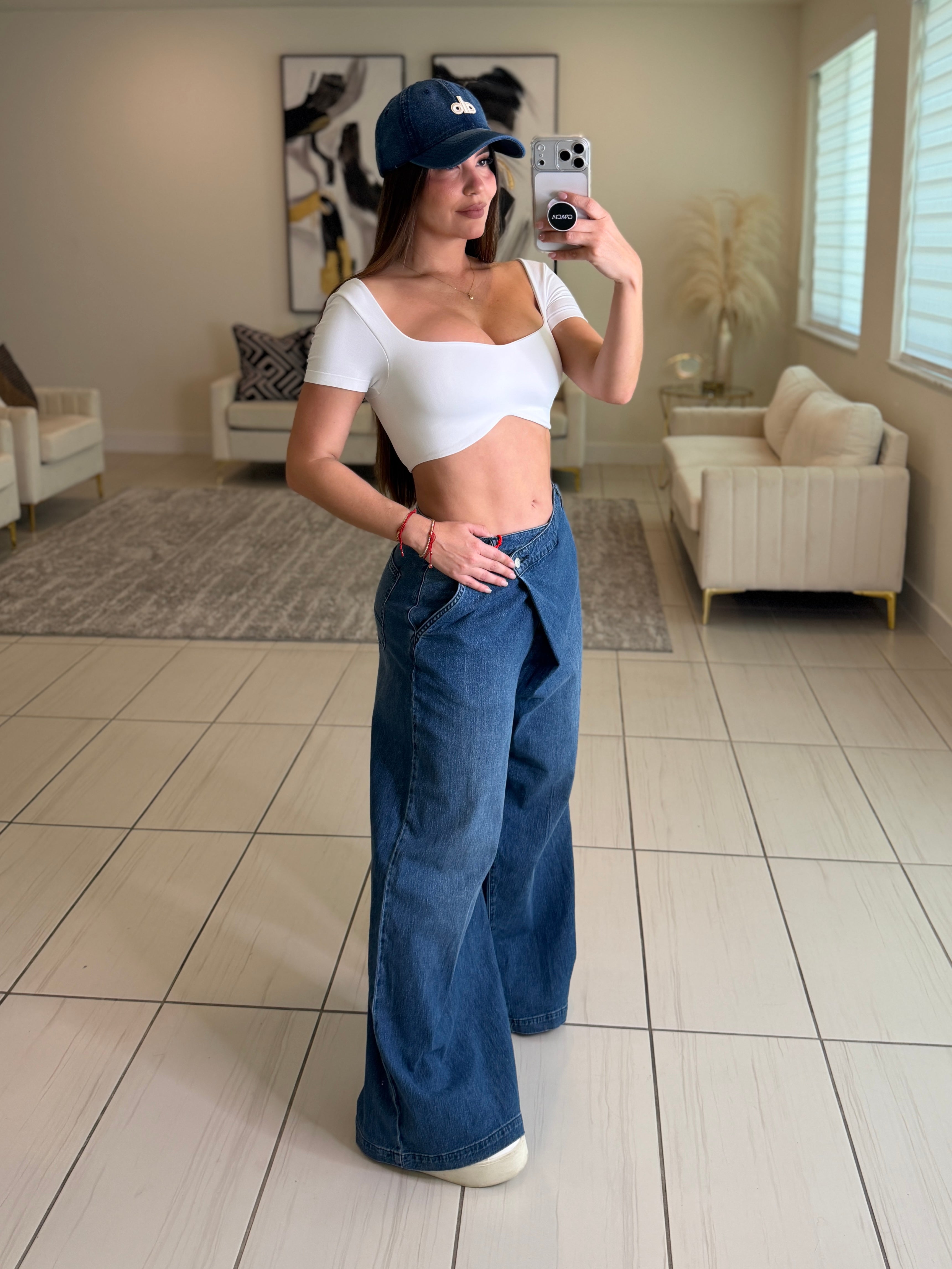 Wrap Cool Blue Denim Pants