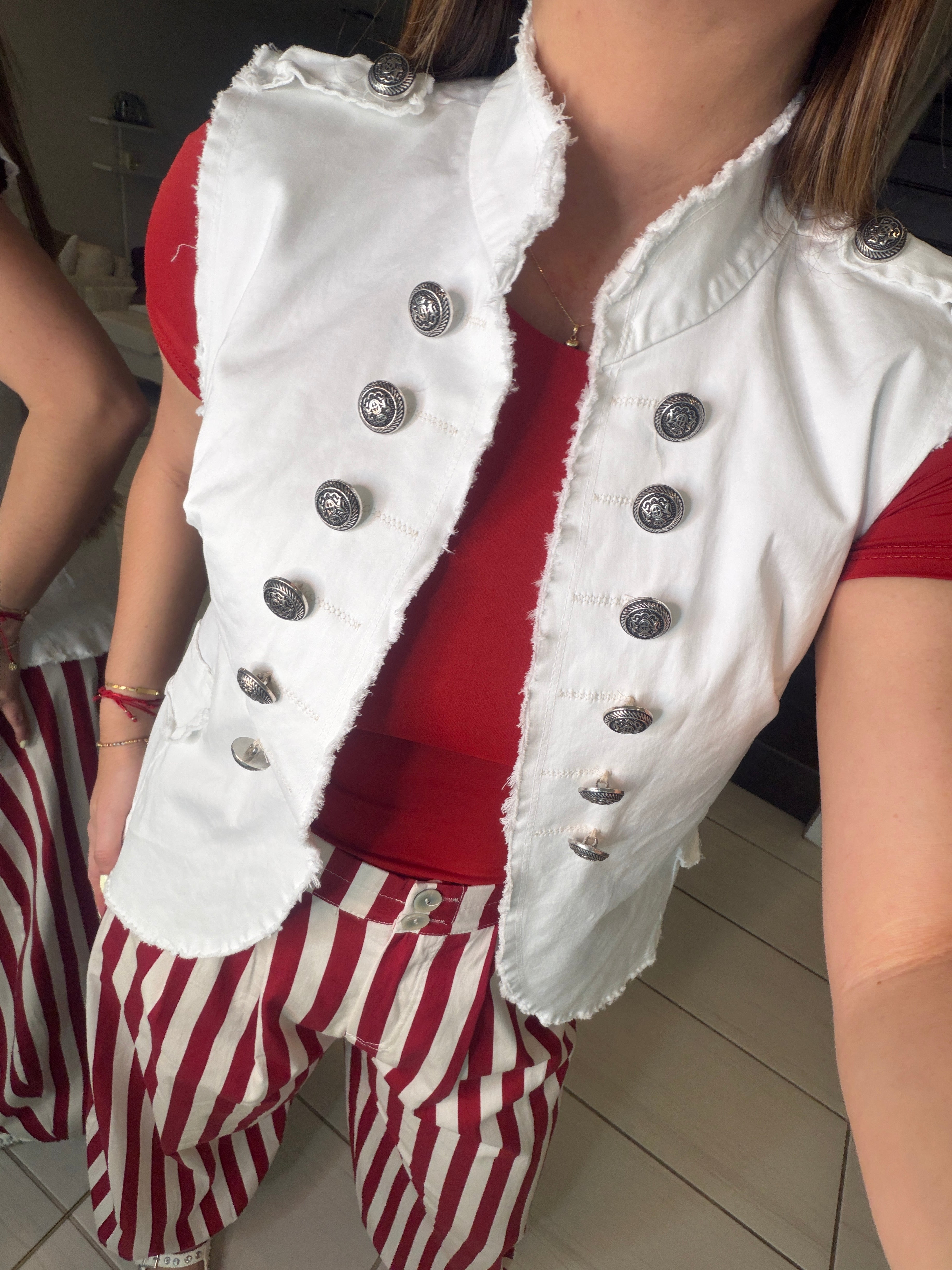 Napoleon White Vest Jacket