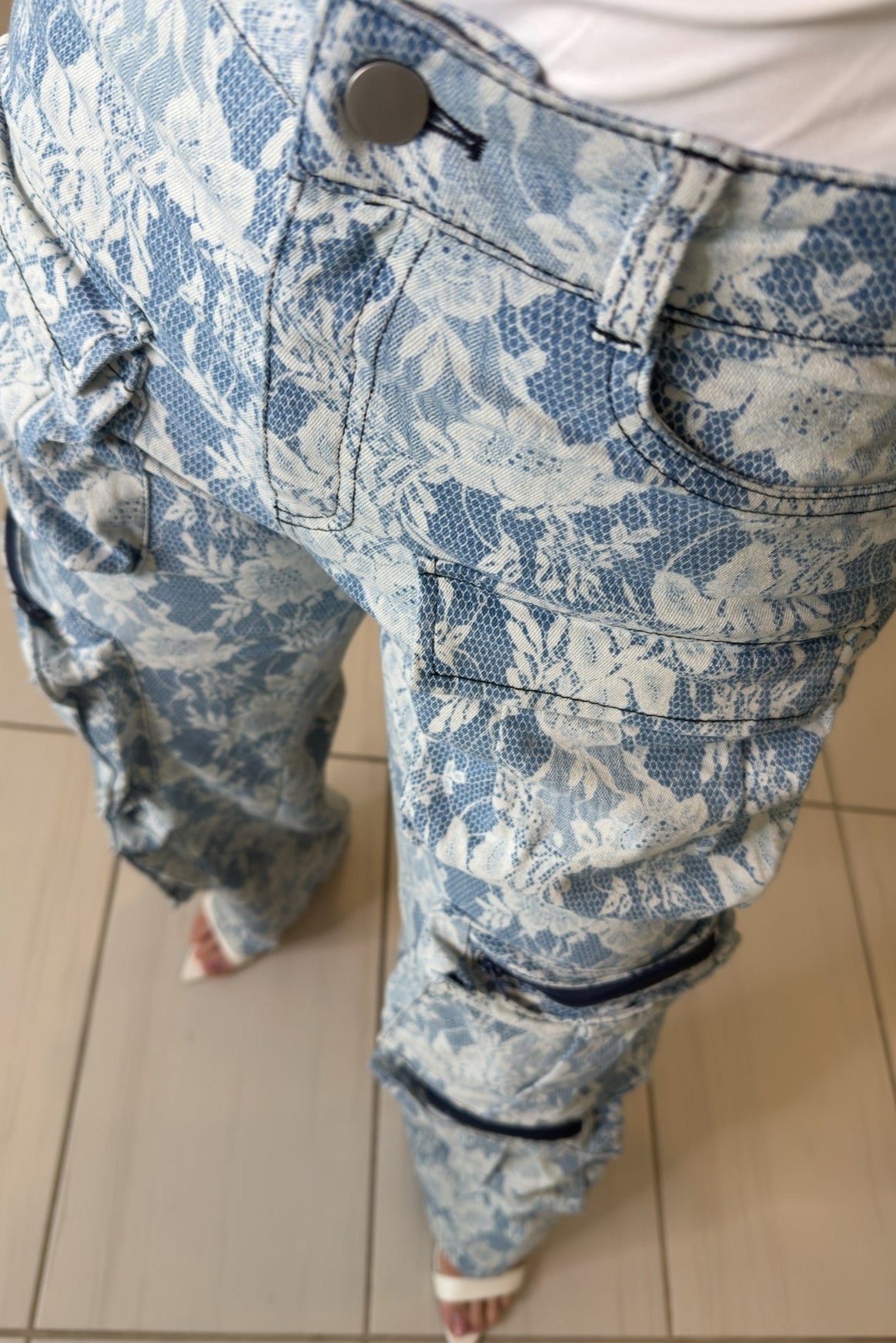 Urban Glamour Denim Cargo Pants