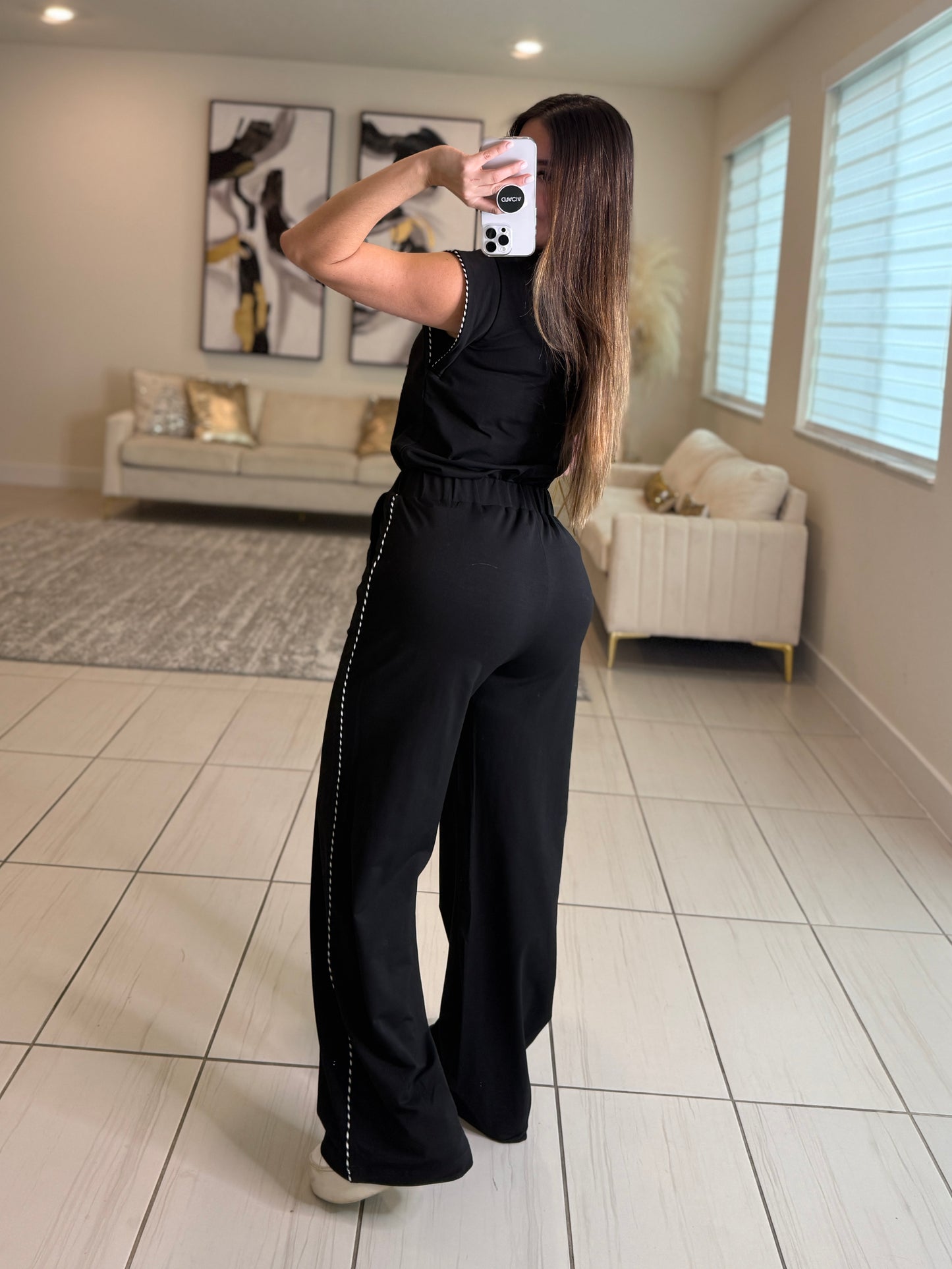Iconic Muse Black Pant Set