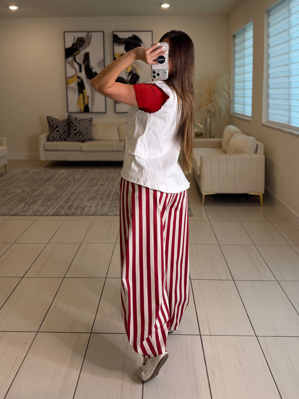 Gravity Stripes Red Pants