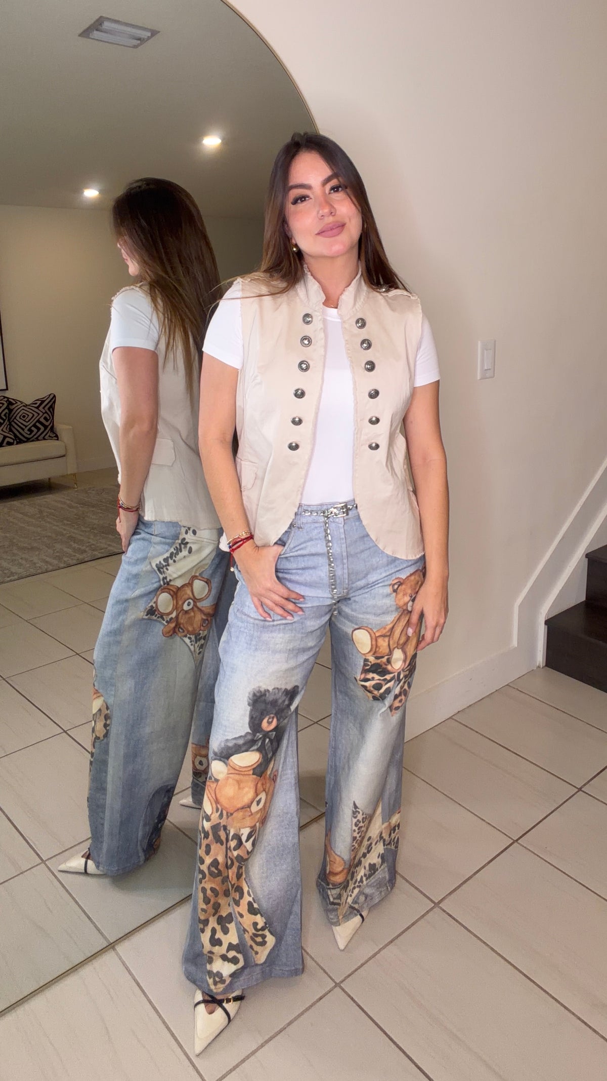 Napoleon Beige Vest Jacket