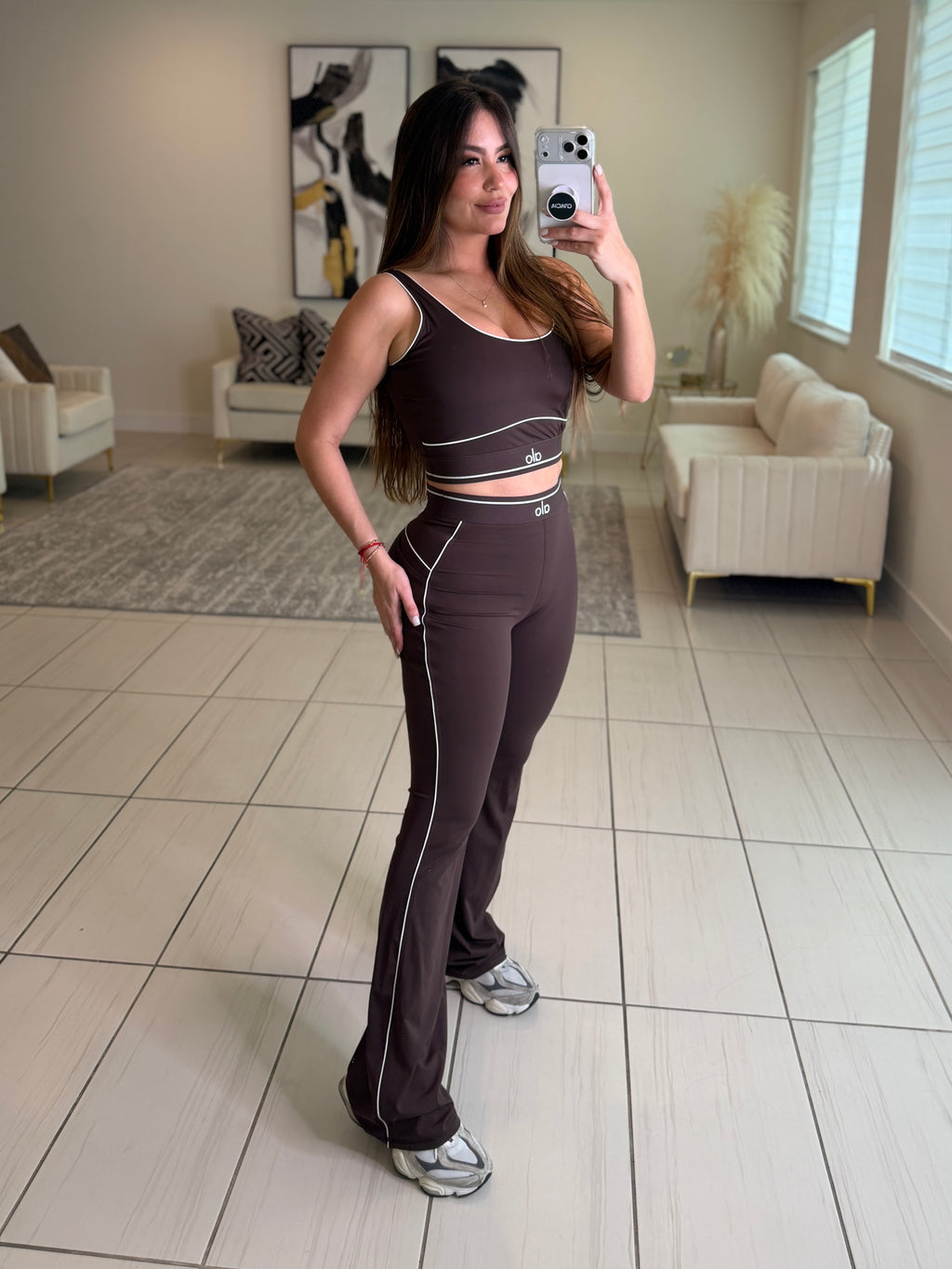 Airbrush Halo Brown Pants Set