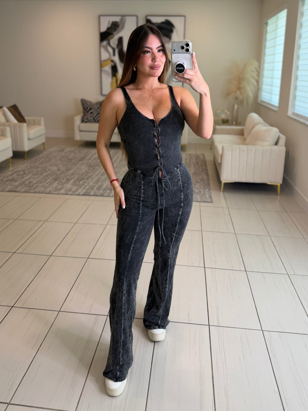 Illusionist Washed Black Jumpsuit