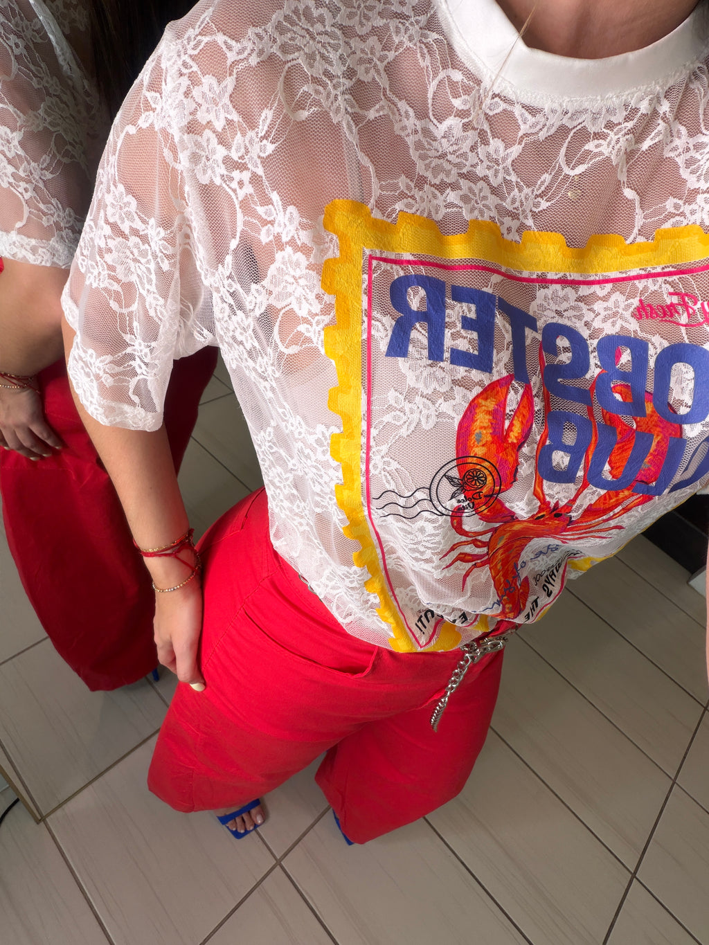 Lobster Club White Tshirt
