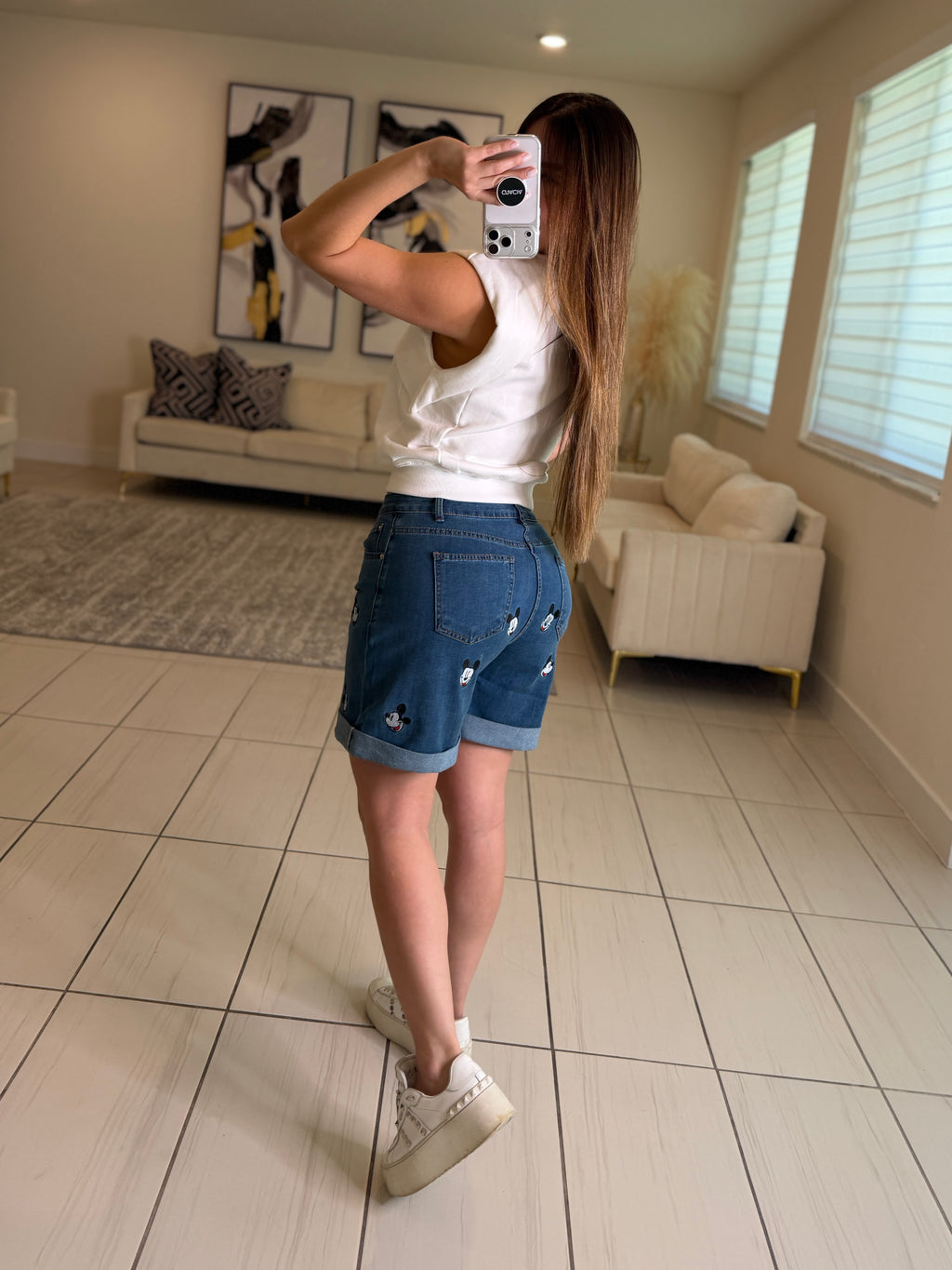 Funny Denim Bermuda Shorts