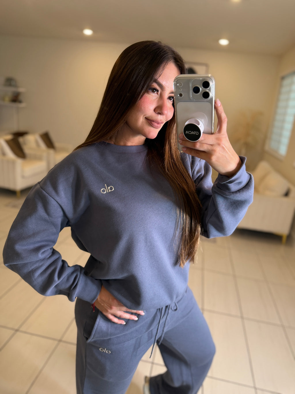 Serenity Halo Dark Gray Pant Set