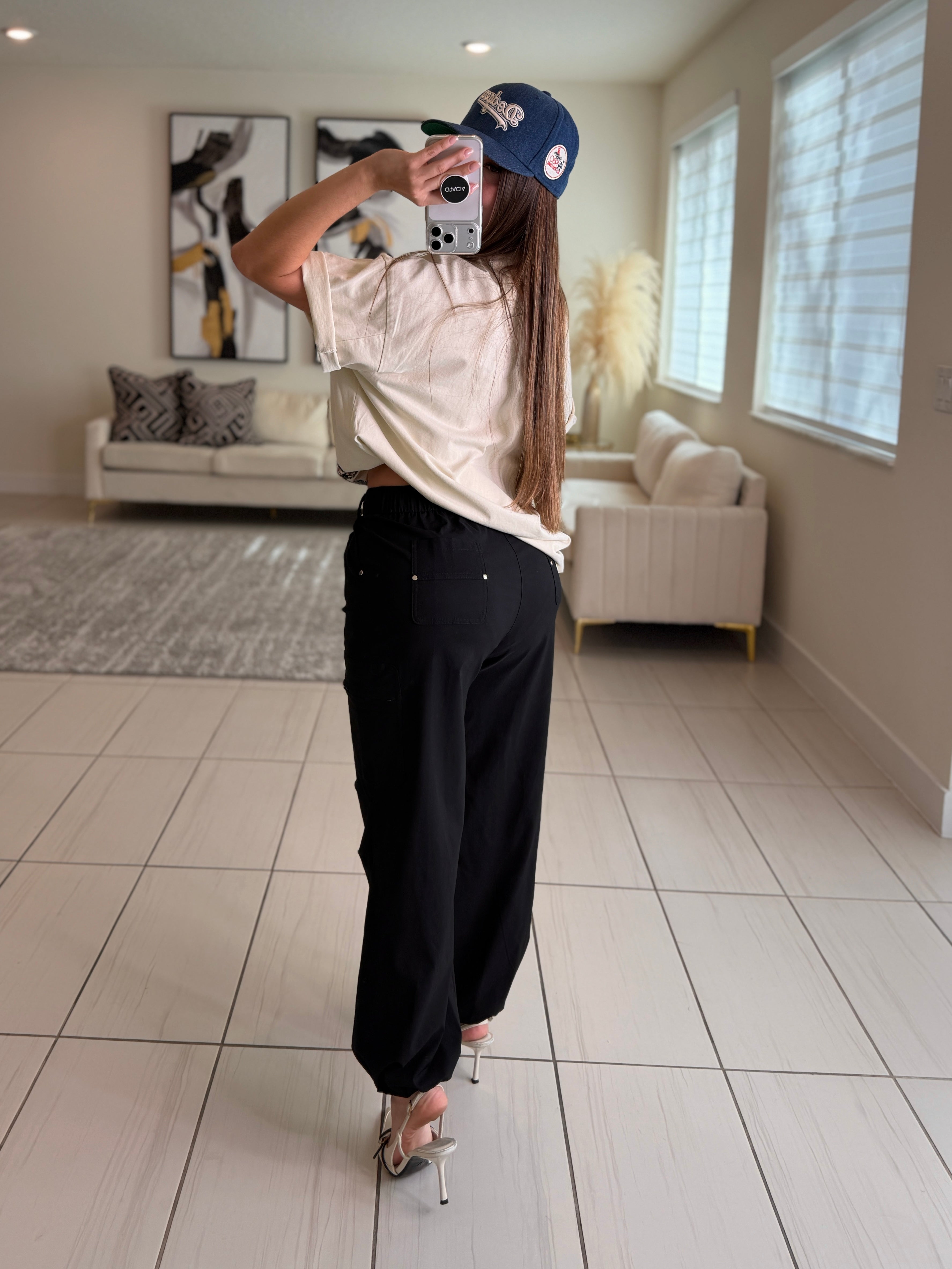 Goddess Black Cargo Pants