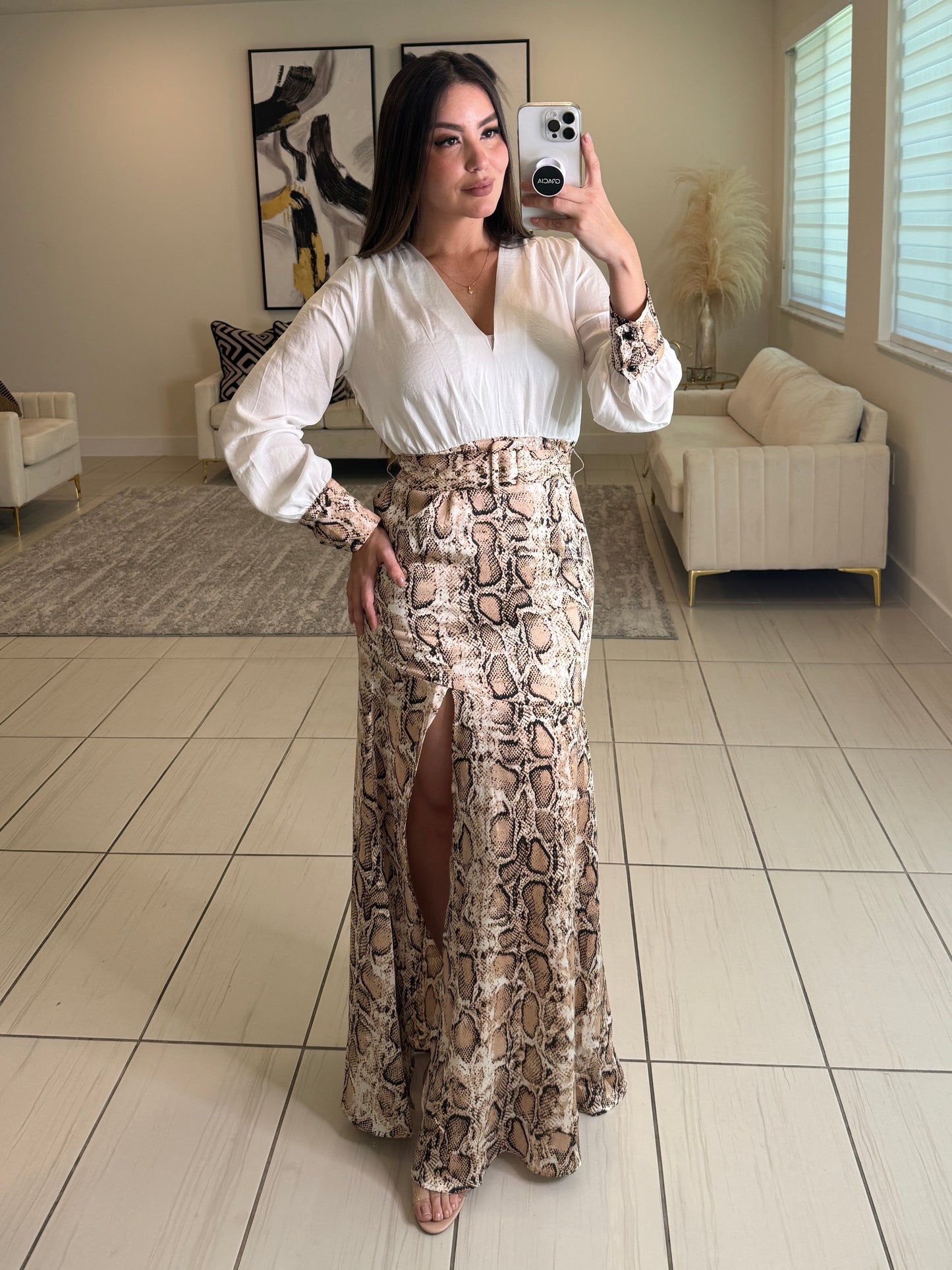 Viper Desire White Maxi Dress