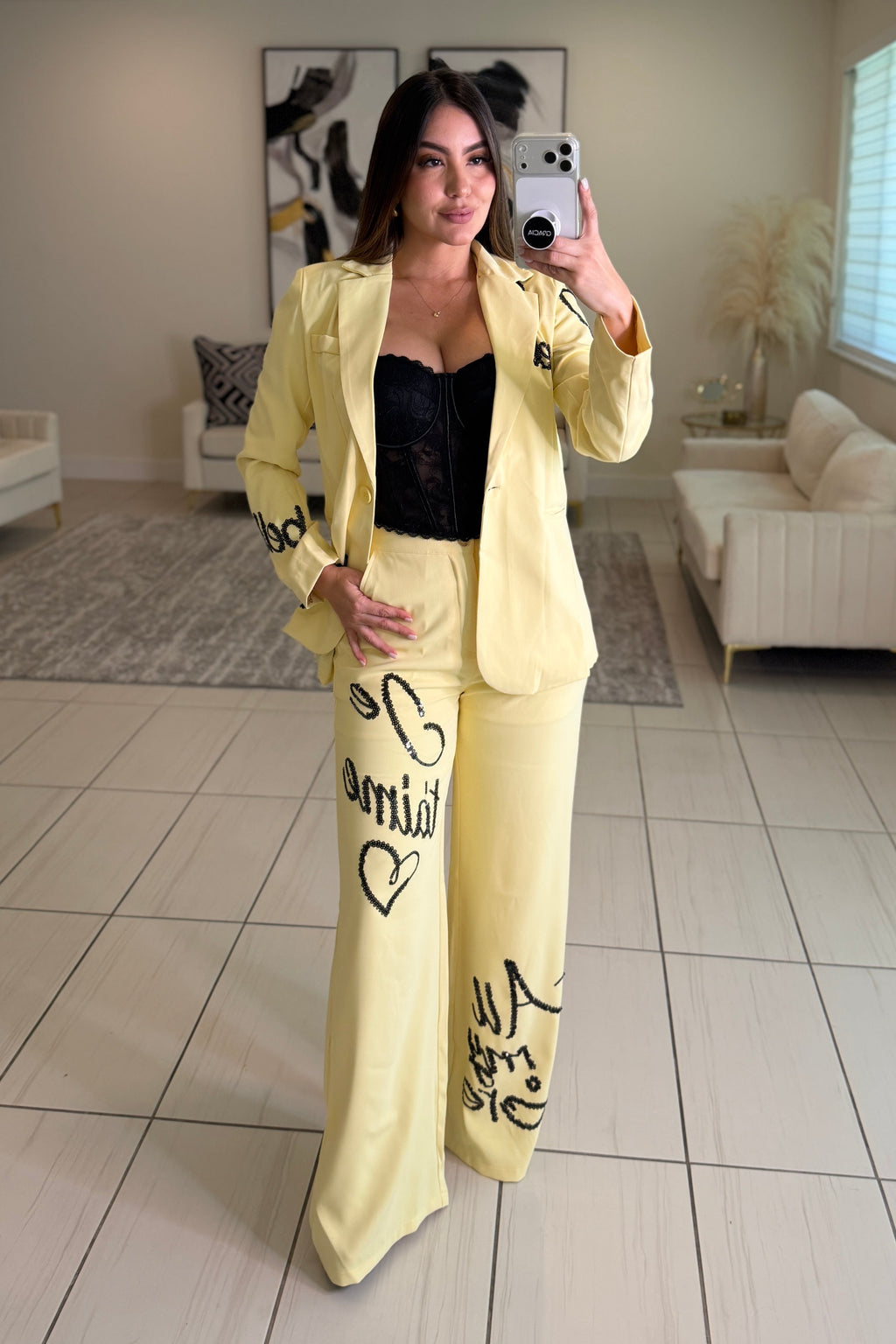 Tailored Yellow Pant Set