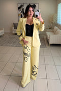 Tailored Yellow Pant Set