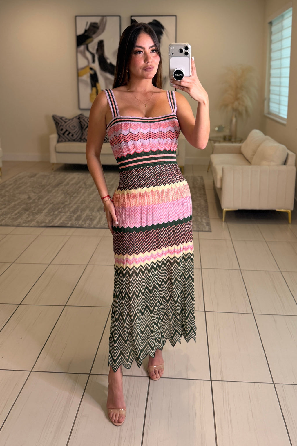 Heat Wave Colorful Knit Dress