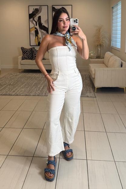 The Powerline White Jumpsuit