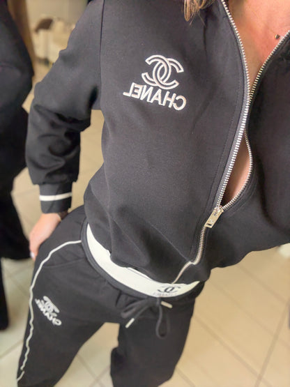 Iconic Structure Black Pants Set