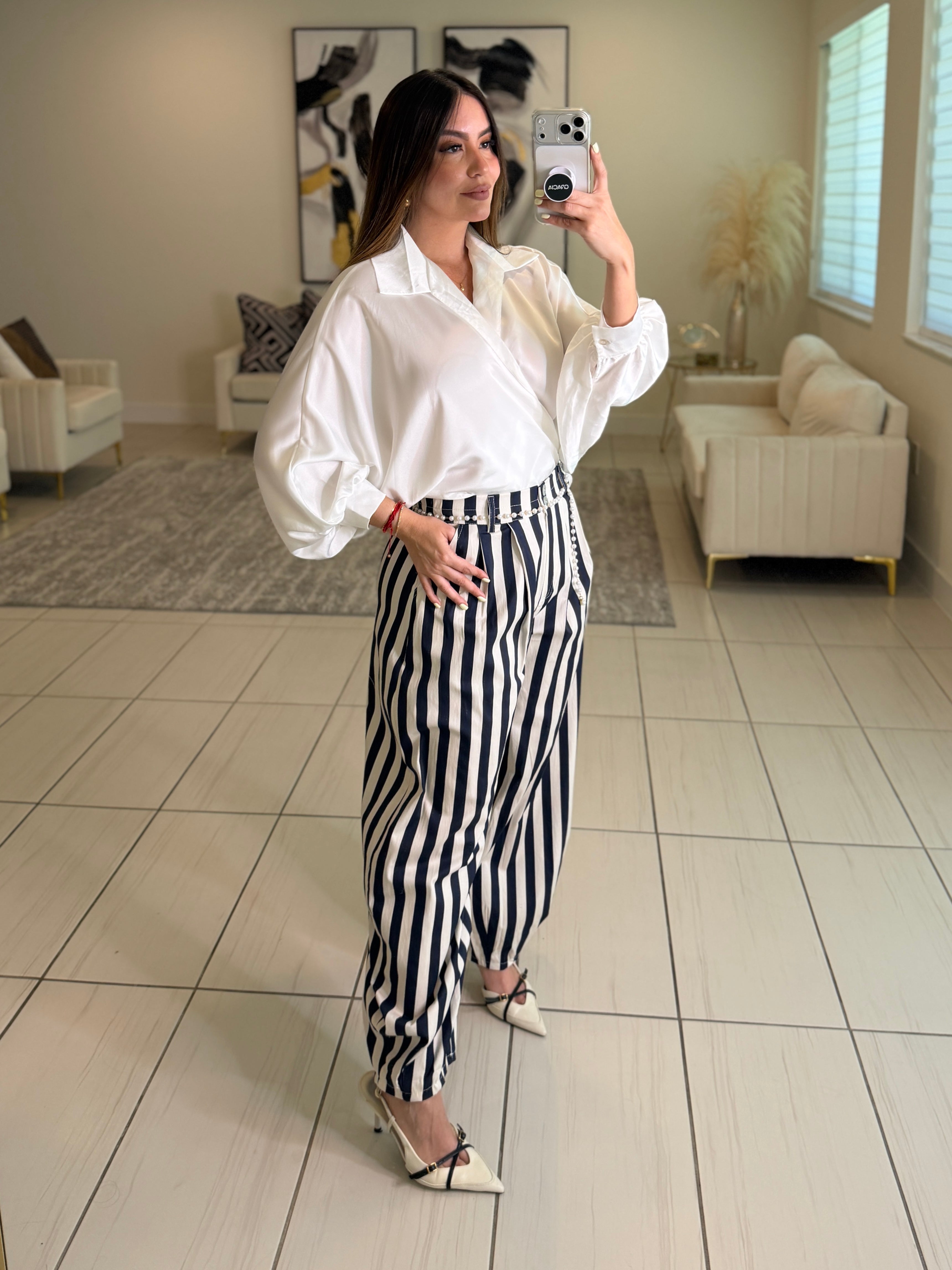 Gravity Stripes Navy Blue Pants