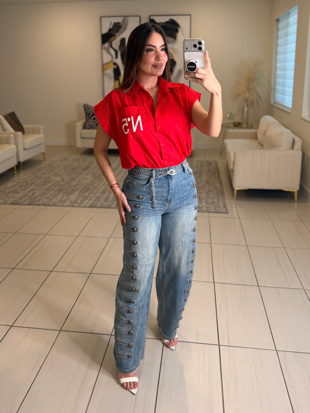Charming Red Shirt