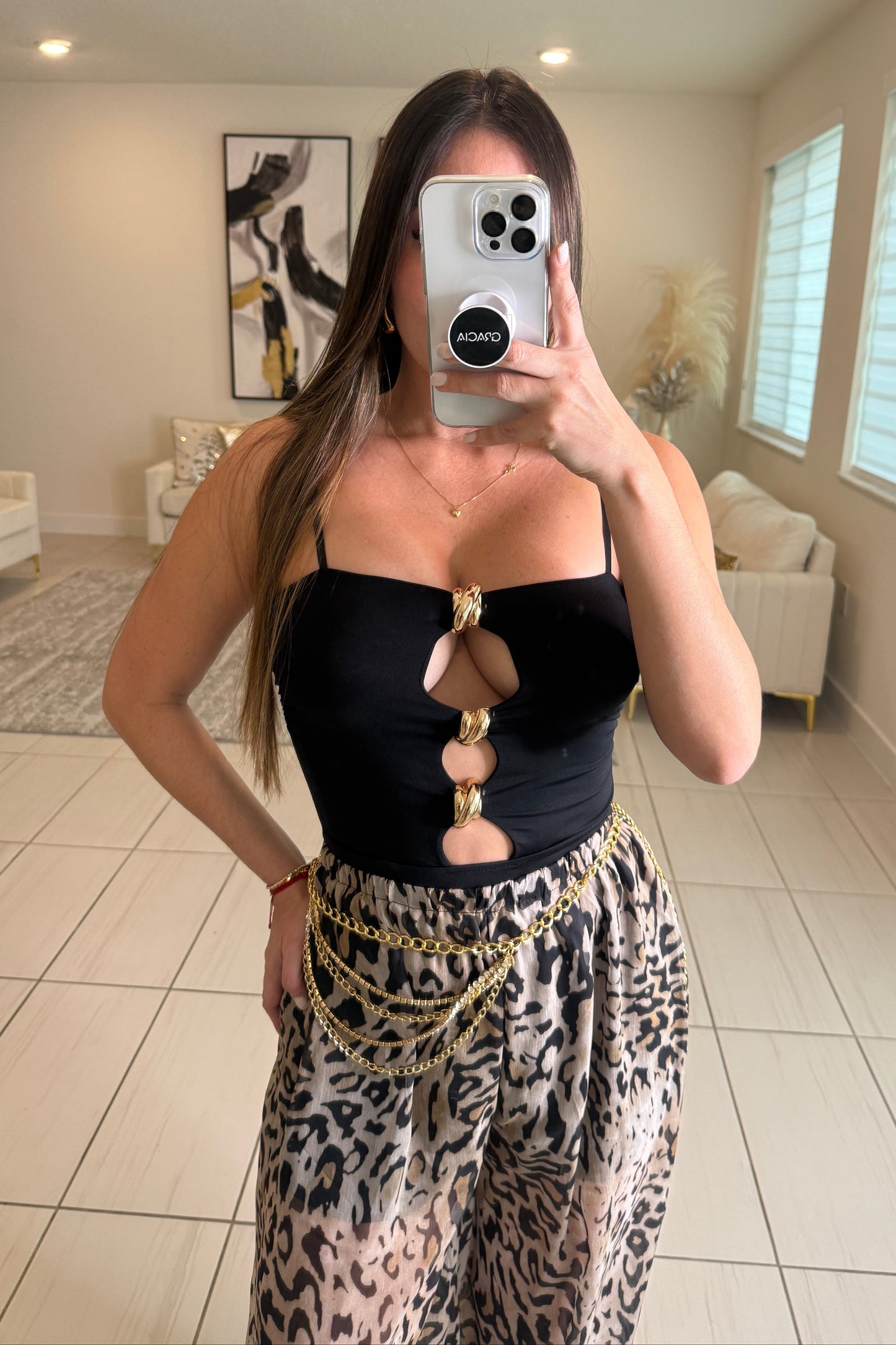 Sculpted Ease Black Bodysuit