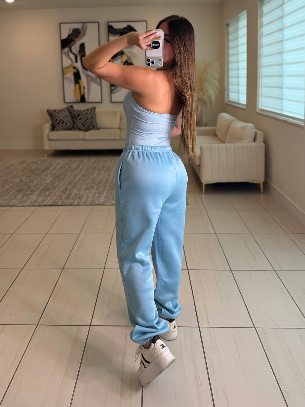 Bombshell Baby Blue Jogger Set