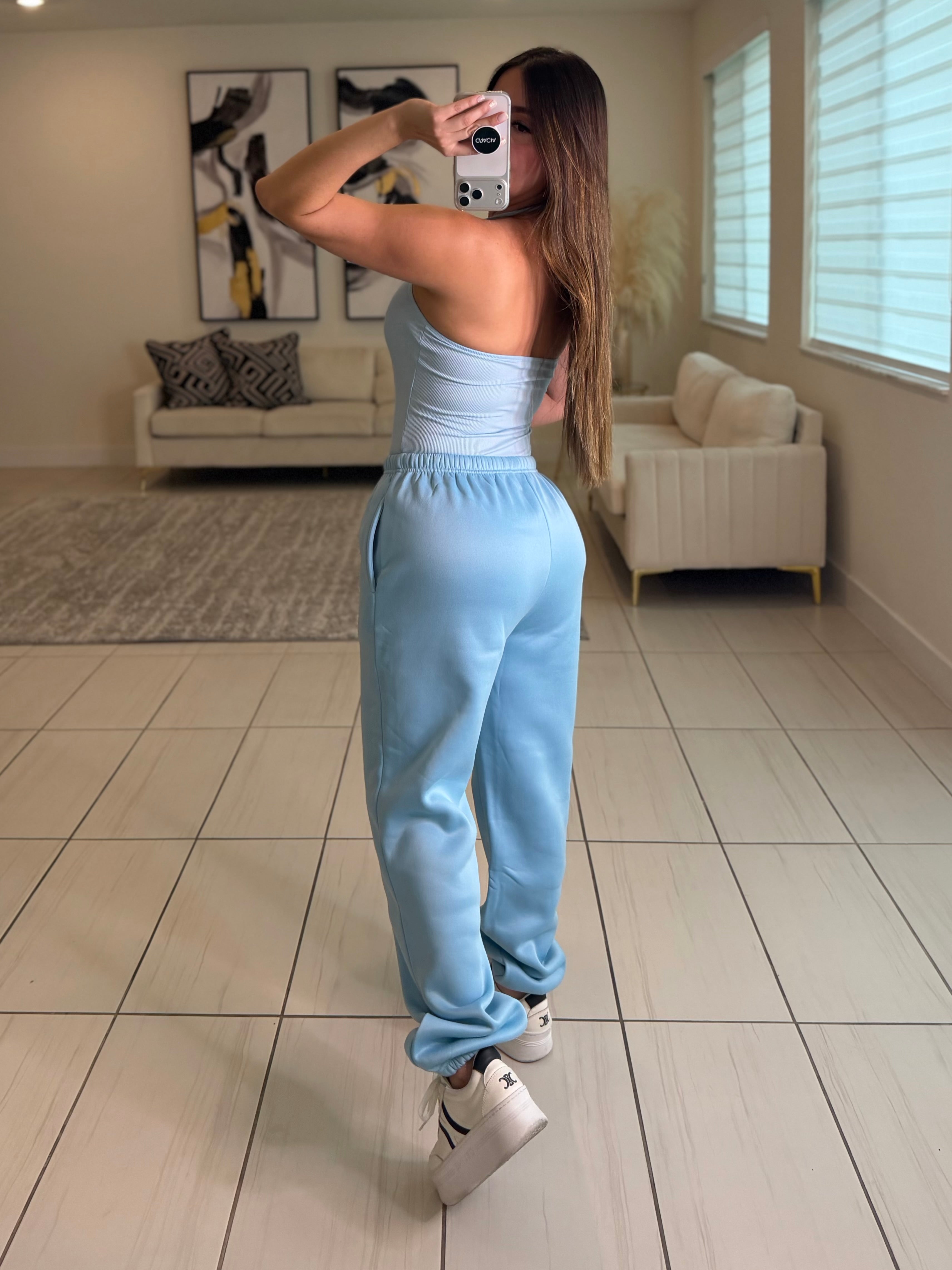 Bombshell Baby Blue Jogger Set