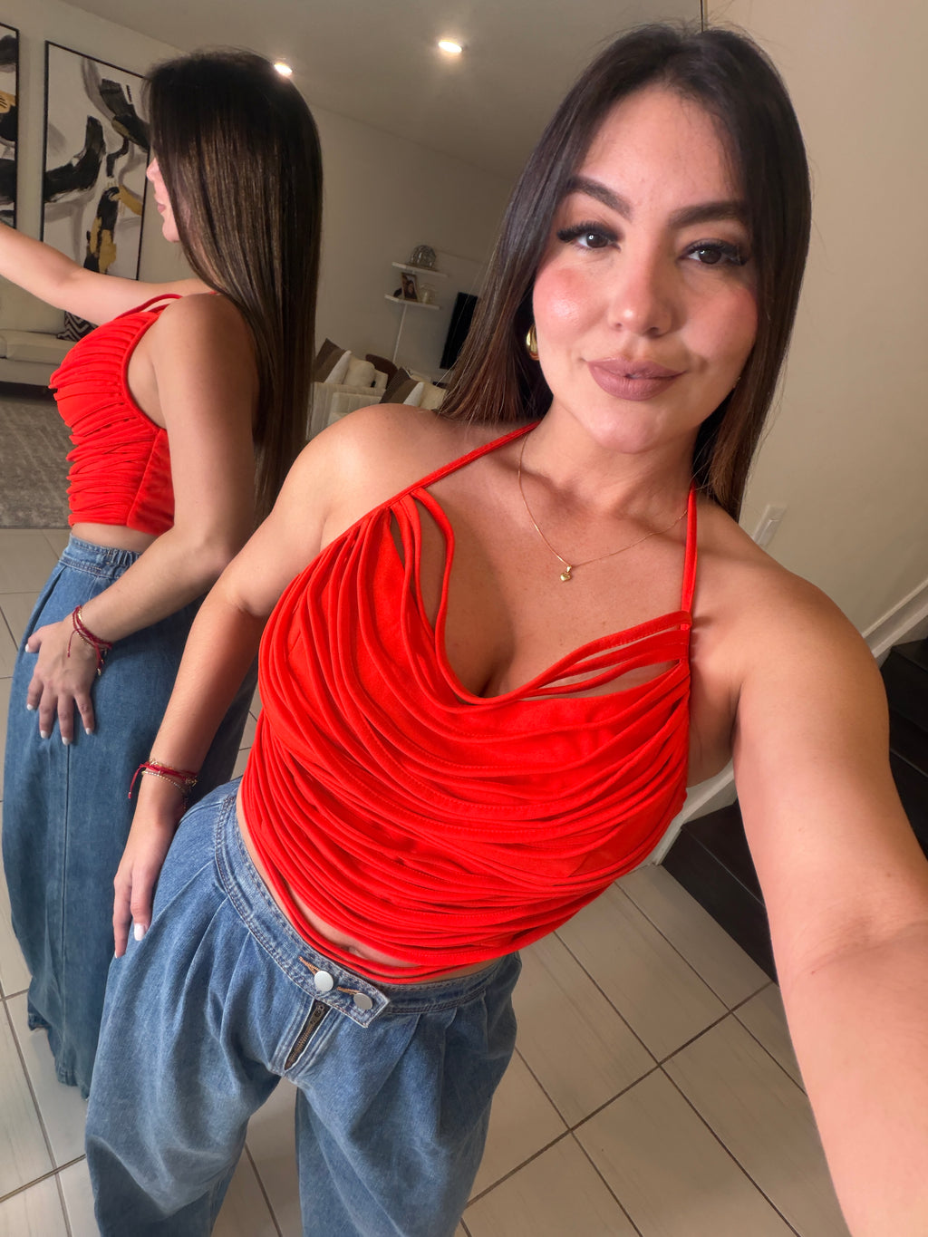 Fringe Muse Red Top