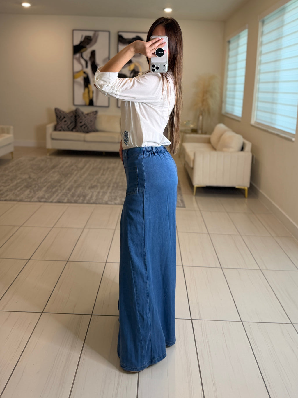 Iconic Flare Soft Denim Pants