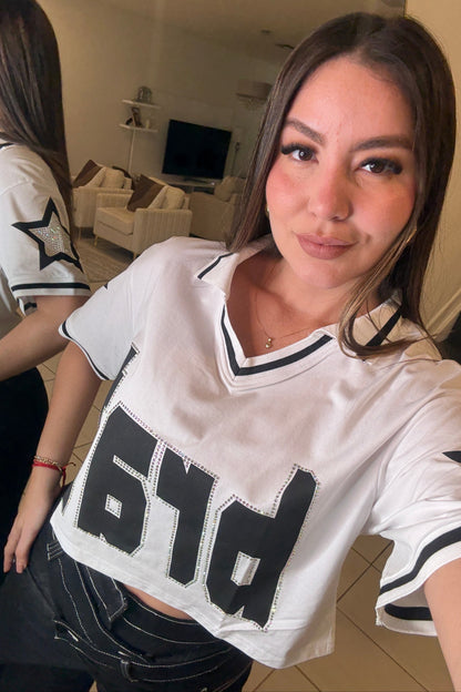 Sporty Chic White Top