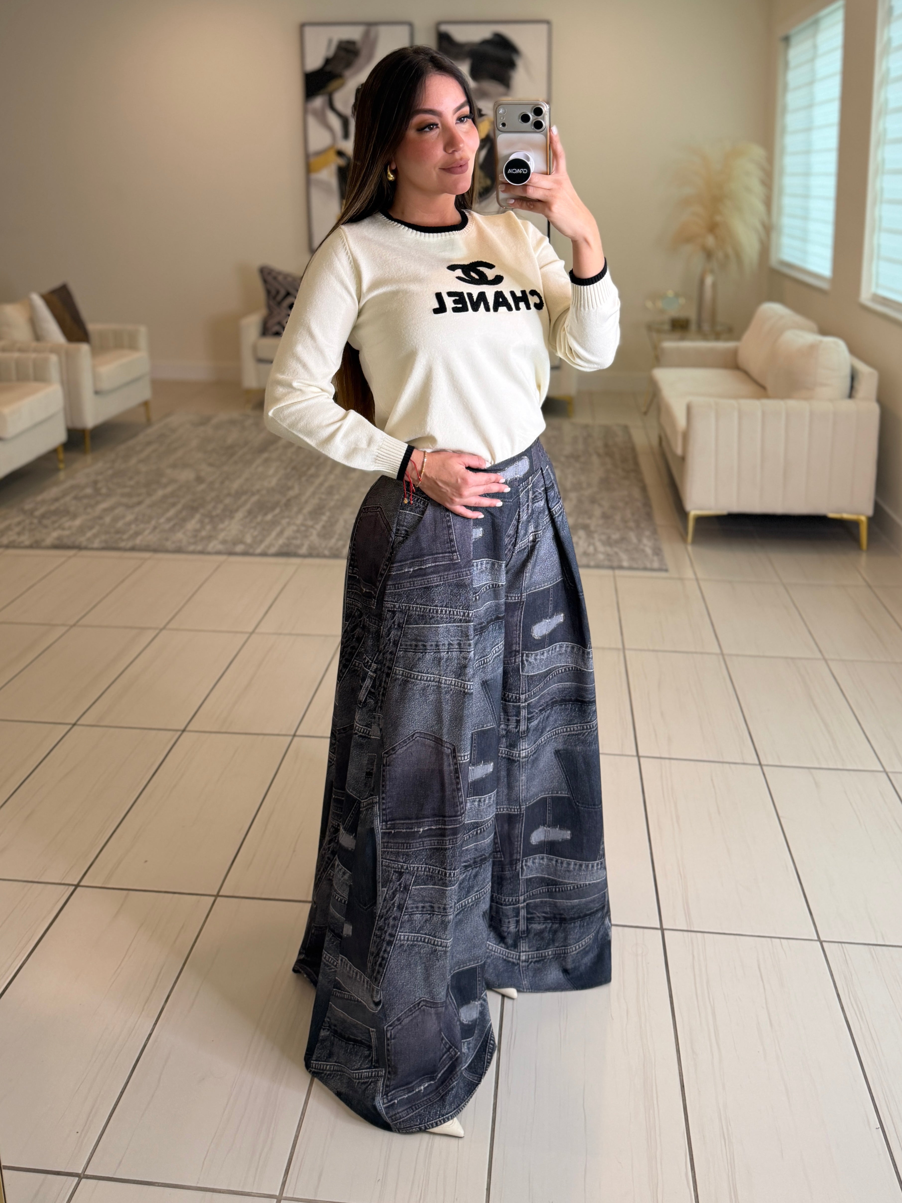 Signature Elegance Black Palazzo Pants