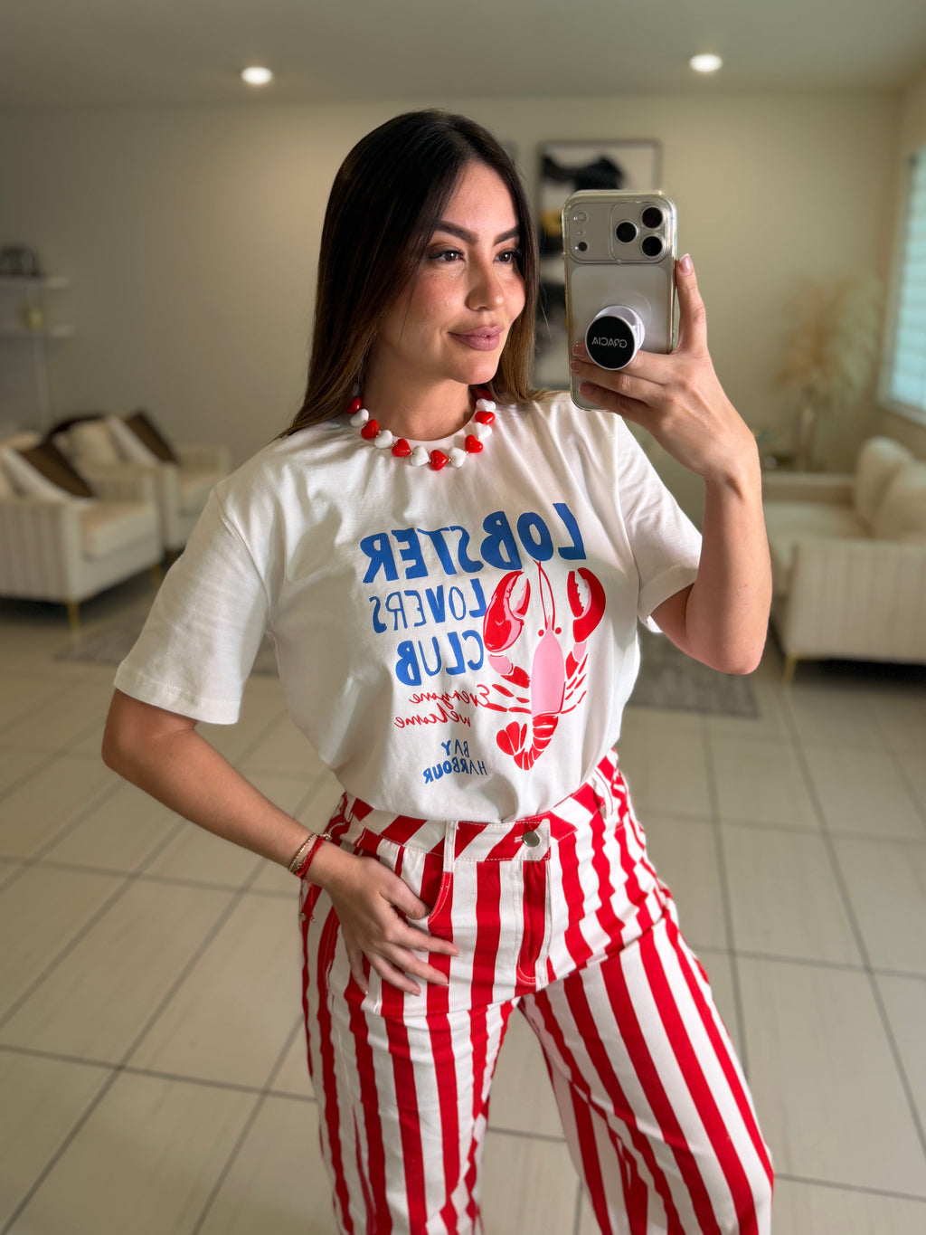 Lobsters Lovers White Tshirt