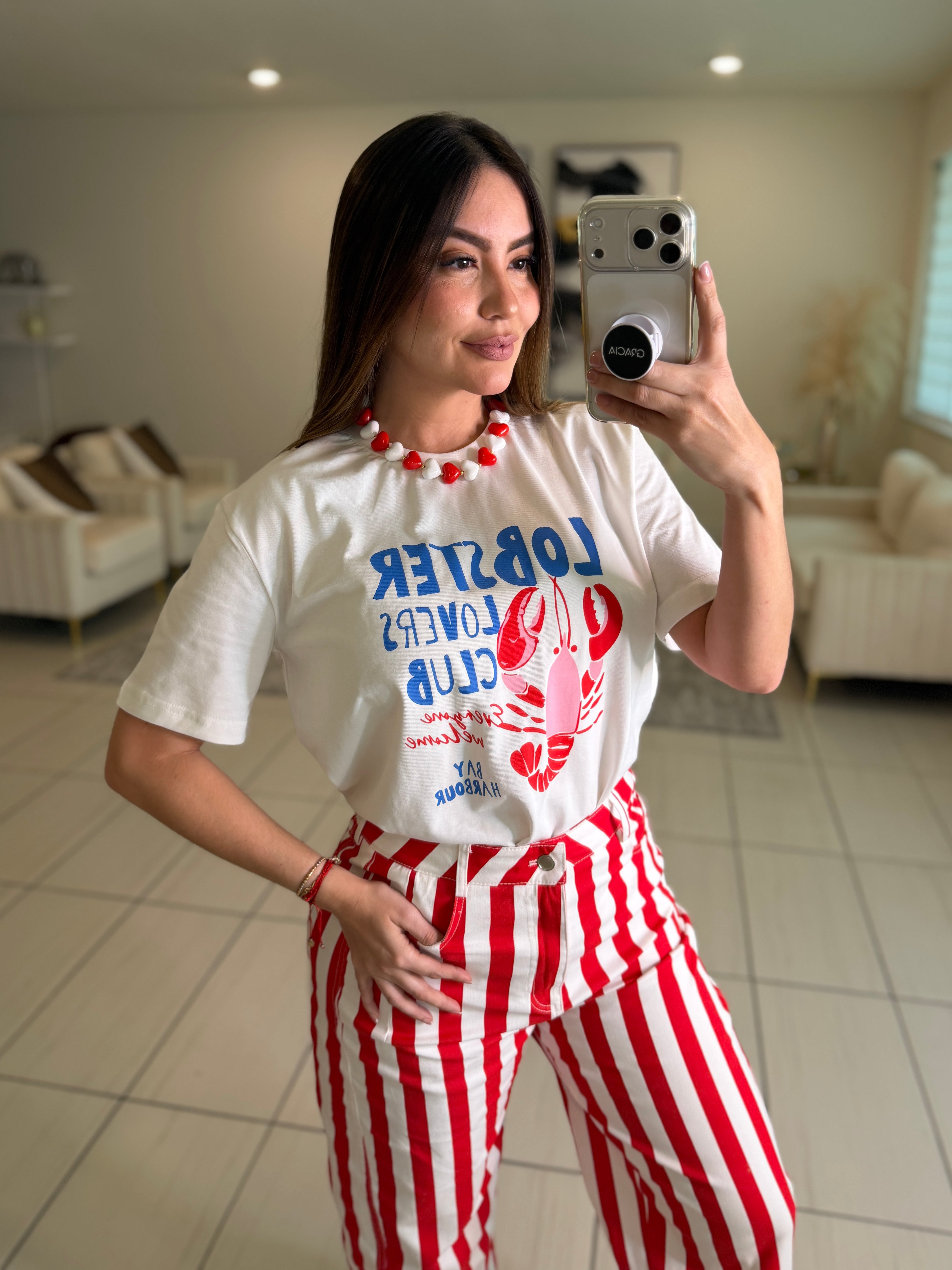 Lobsters Lovers White Tshirt